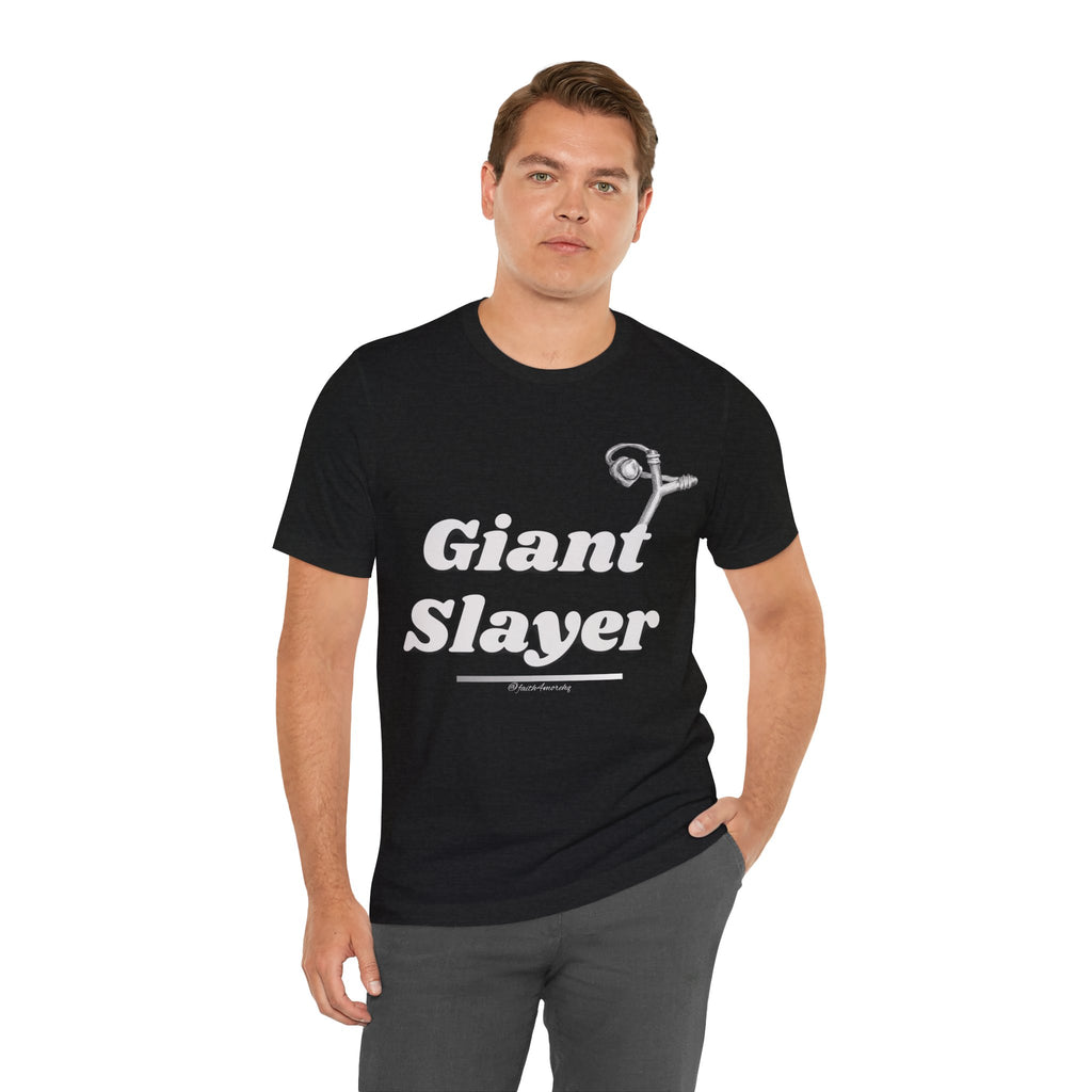 Giant Slayer I — Unisex Jersey Tee Faith 4 More HQ
