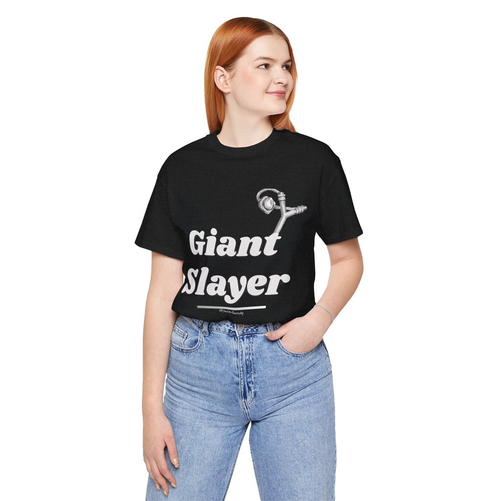 Giant Slayer I — Unisex Jersey Tee Faith 4 More HQ