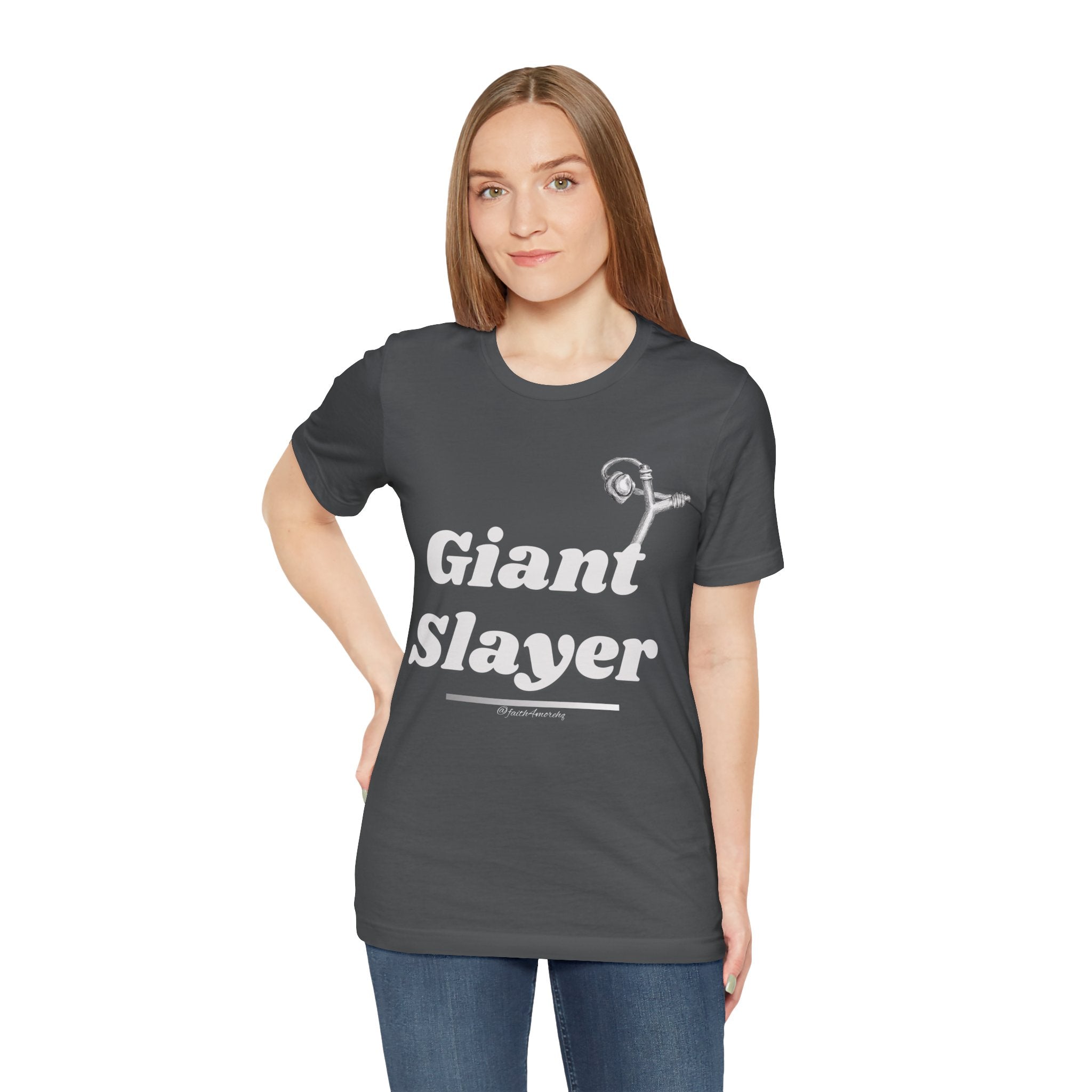 Giant Slayer I — Unisex Jersey Tee Faith 4 More HQ