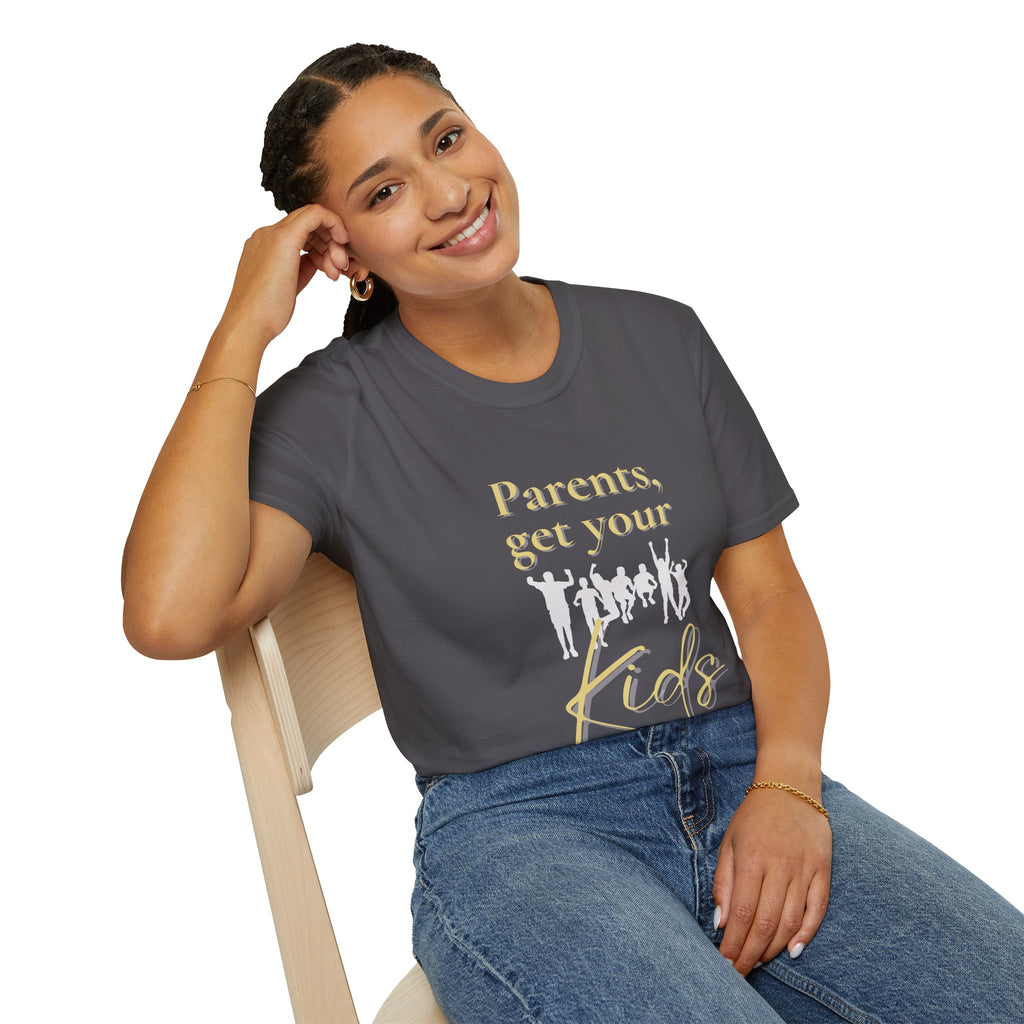 Parents Get Your Kids II — Unisex Softstyle T-Shirt  Faith 4 More HQ