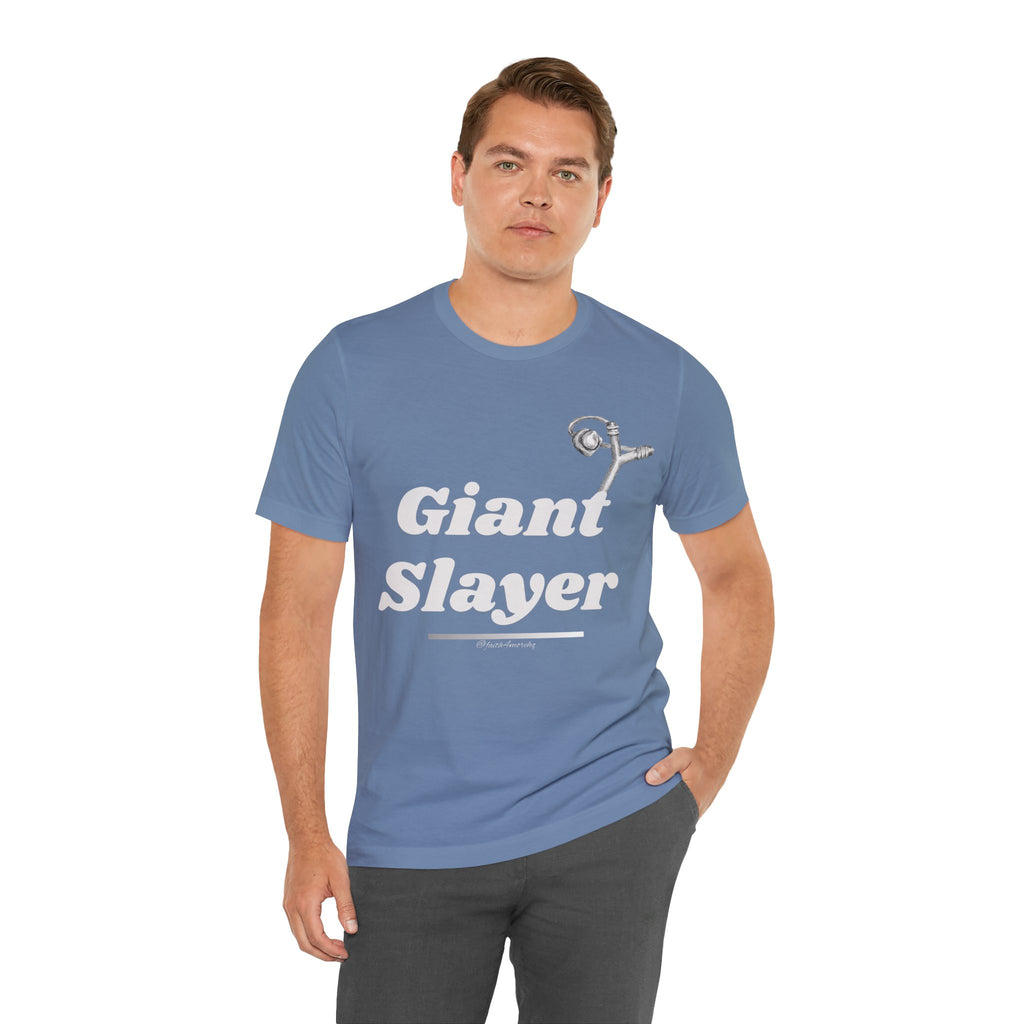 Giant Slayer I — Unisex Jersey Tee Faith 4 More HQ
