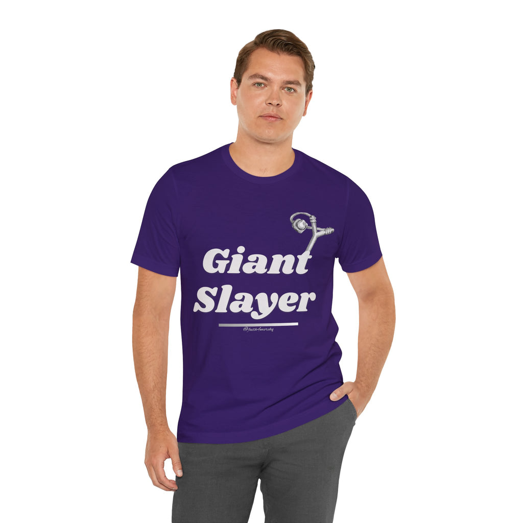 Giant Slayer I — Unisex Jersey Tee Faith 4 More HQ