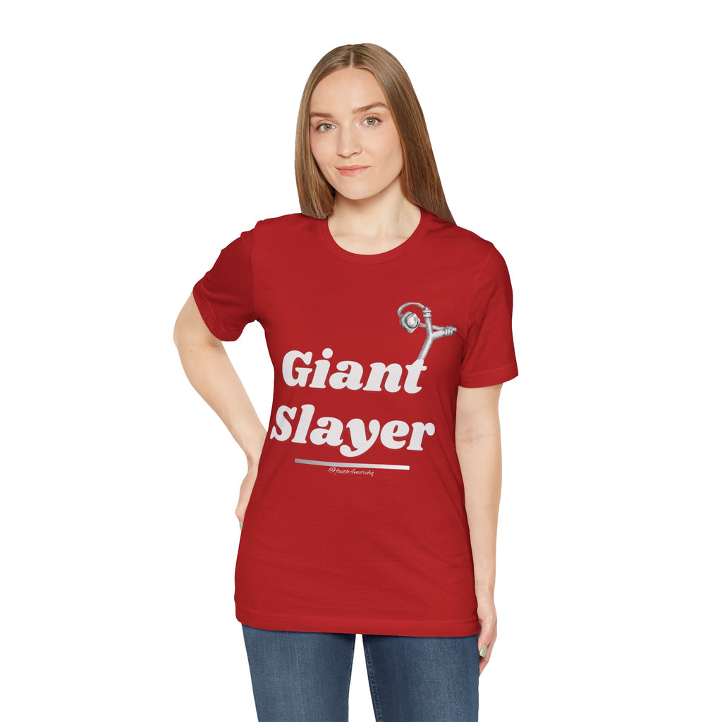Giant Slayer I — Unisex Jersey Tee Faith 4 More HQ