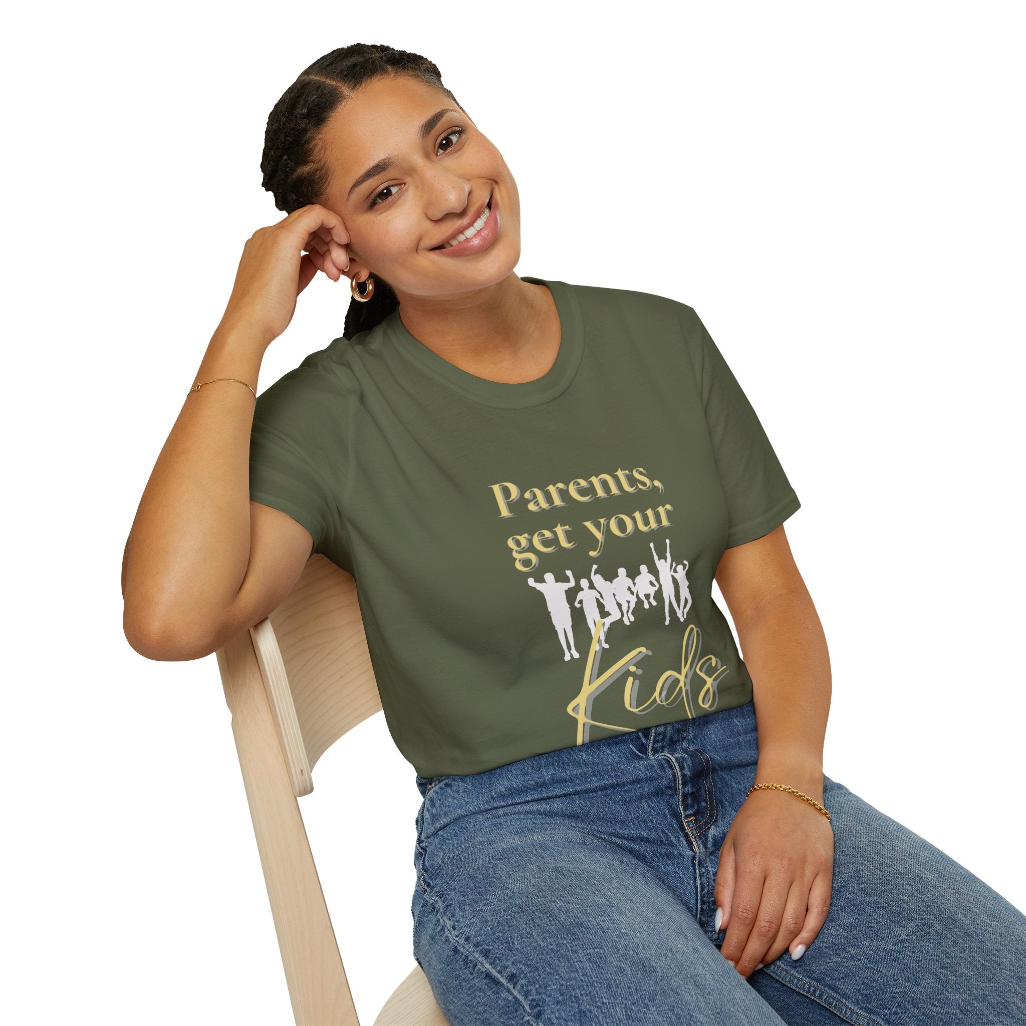 Parents Get Your Kids II — Unisex Softstyle T-Shirt  Faith 4 More HQ