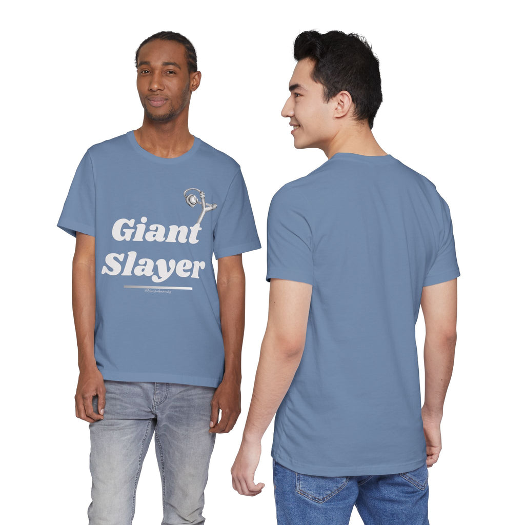 Giant Slayer I — Unisex Jersey Tee Faith 4 More HQ