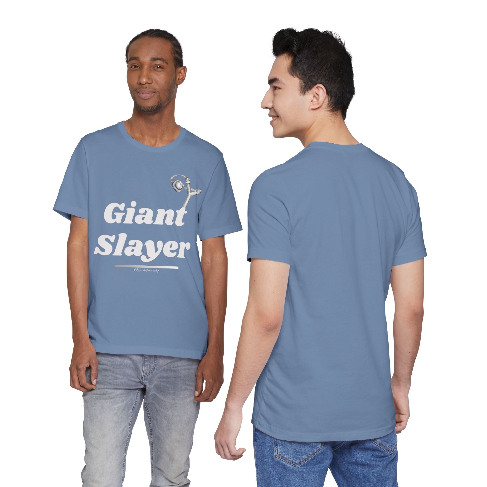 Giant Slayer I — Unisex Jersey Tee Faith 4 More HQ