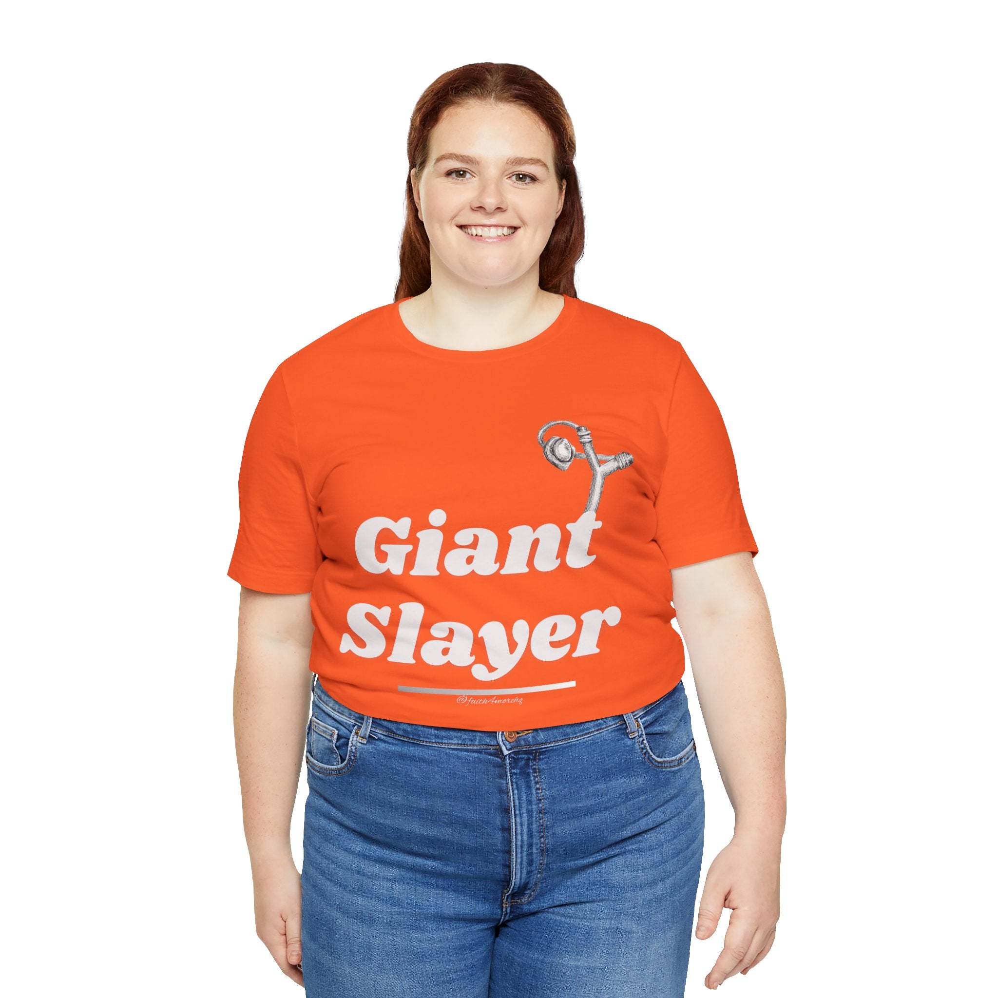 Giant Slayer I — Unisex Jersey Tee Faith 4 More HQ