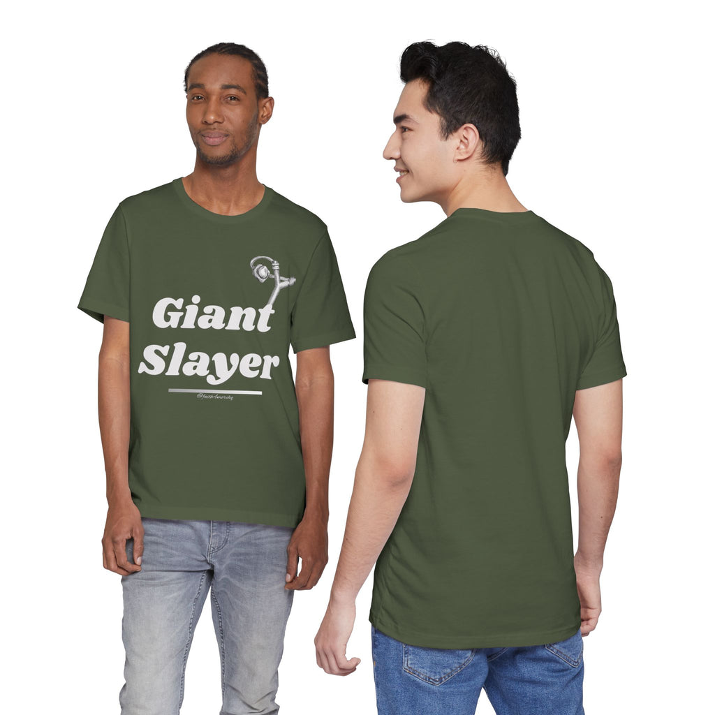 Giant Slayer I — Unisex Jersey Tee Faith 4 More HQ