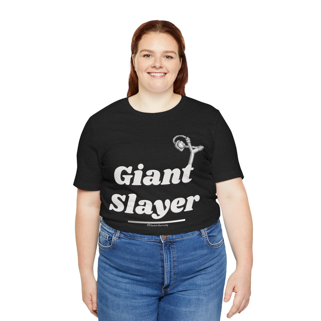 Giant Slayer I — Unisex Jersey Tee Faith 4 More HQ