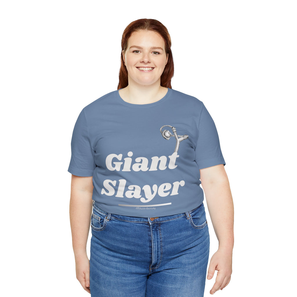 Giant Slayer I — Unisex Jersey Tee Faith 4 More HQ