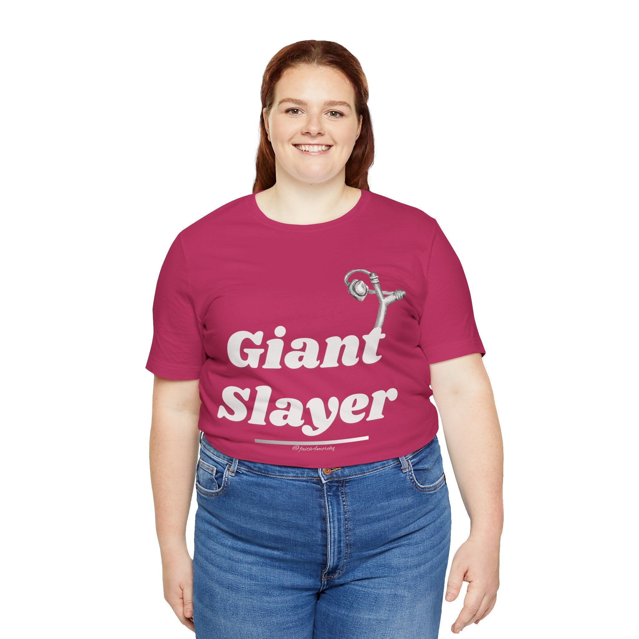 Giant Slayer I — Unisex Jersey Tee Faith 4 More HQ