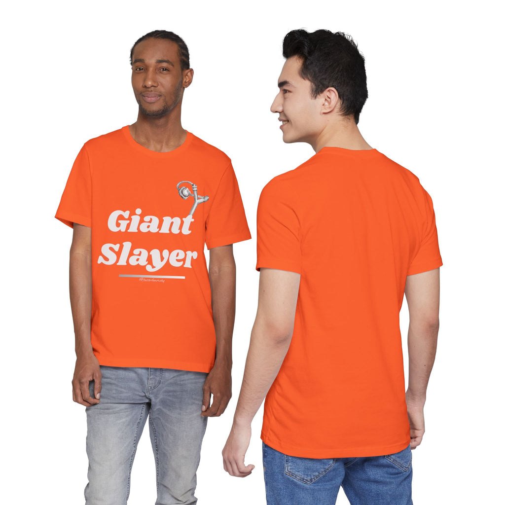 Giant Slayer I — Unisex Jersey Tee Faith 4 More HQ