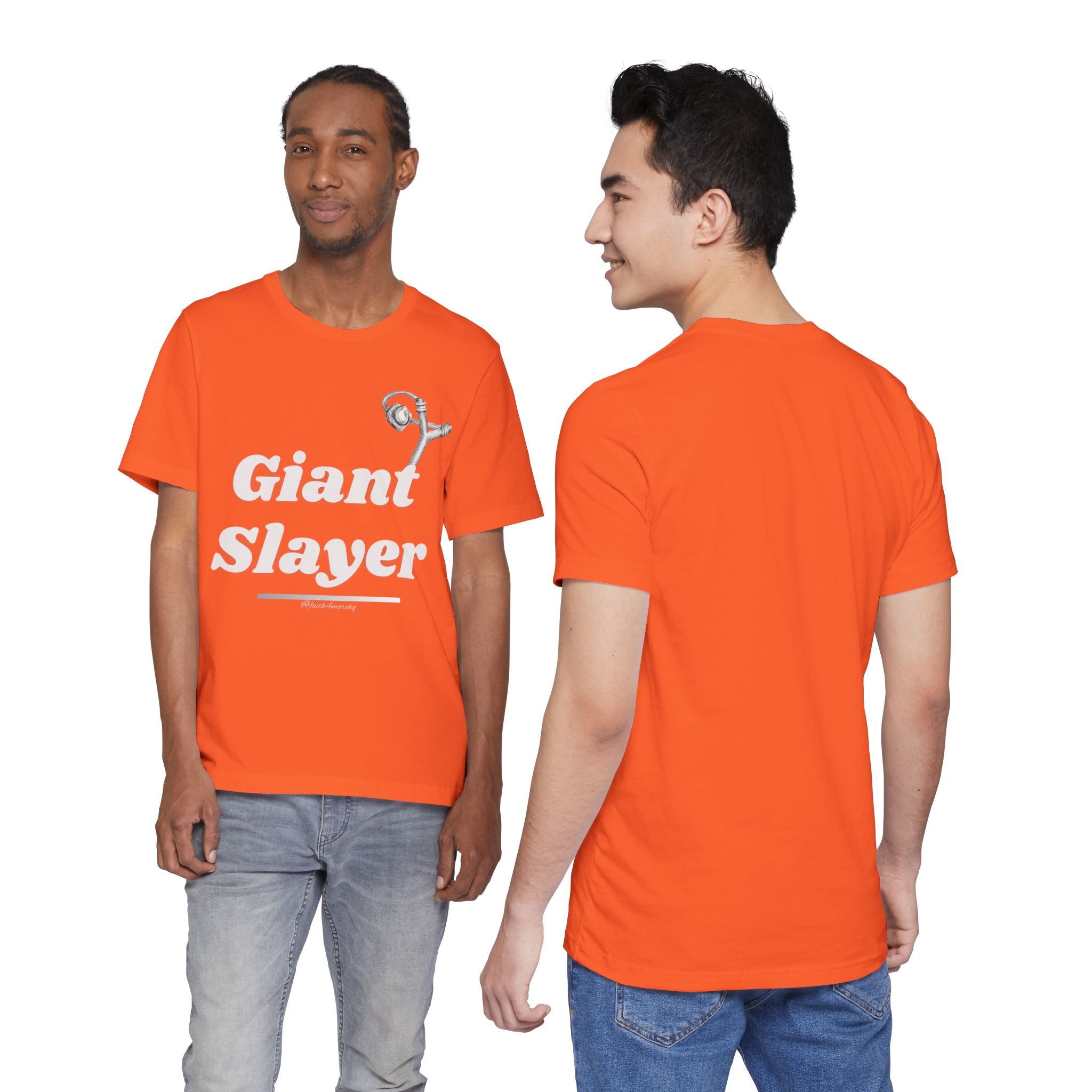 Giant Slayer I — Unisex Jersey Tee Faith 4 More HQ