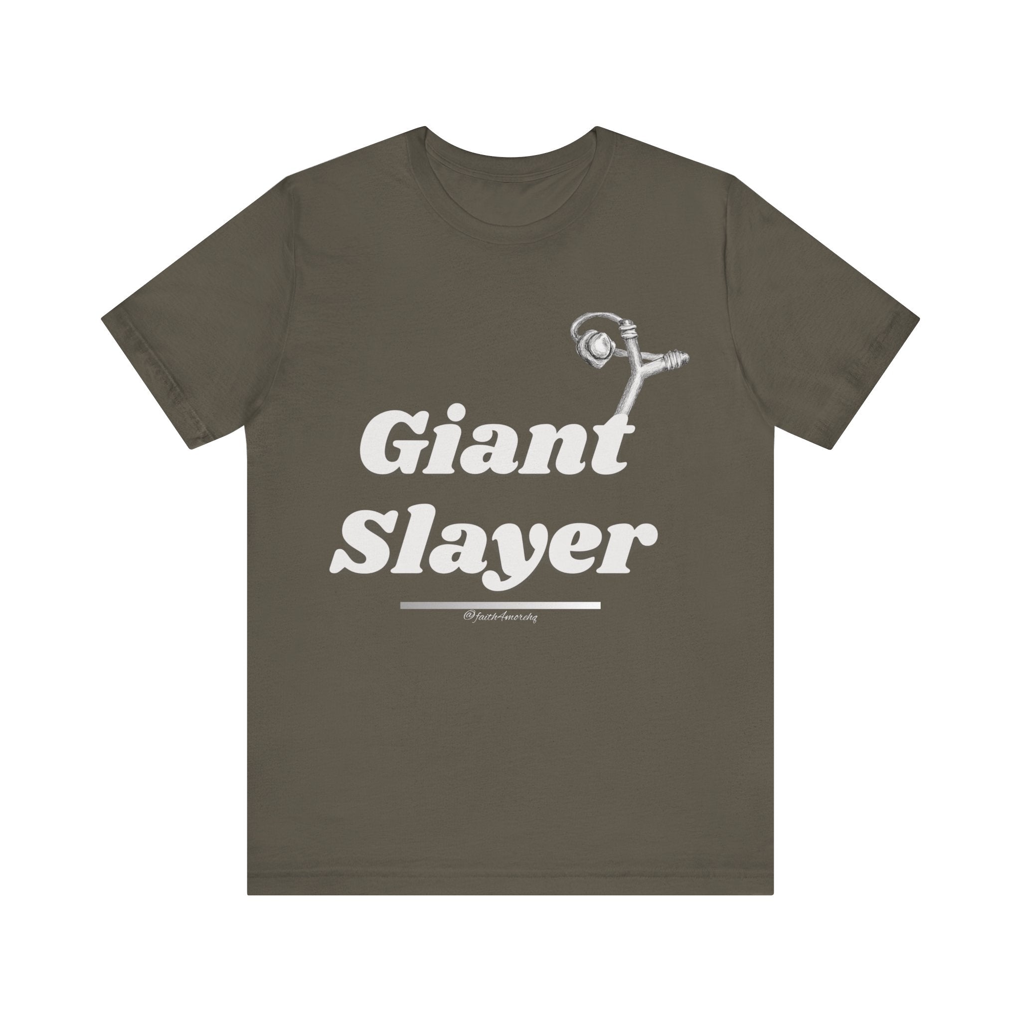 Giant Slayer I — Unisex Jersey Tee Faith 4 More HQ