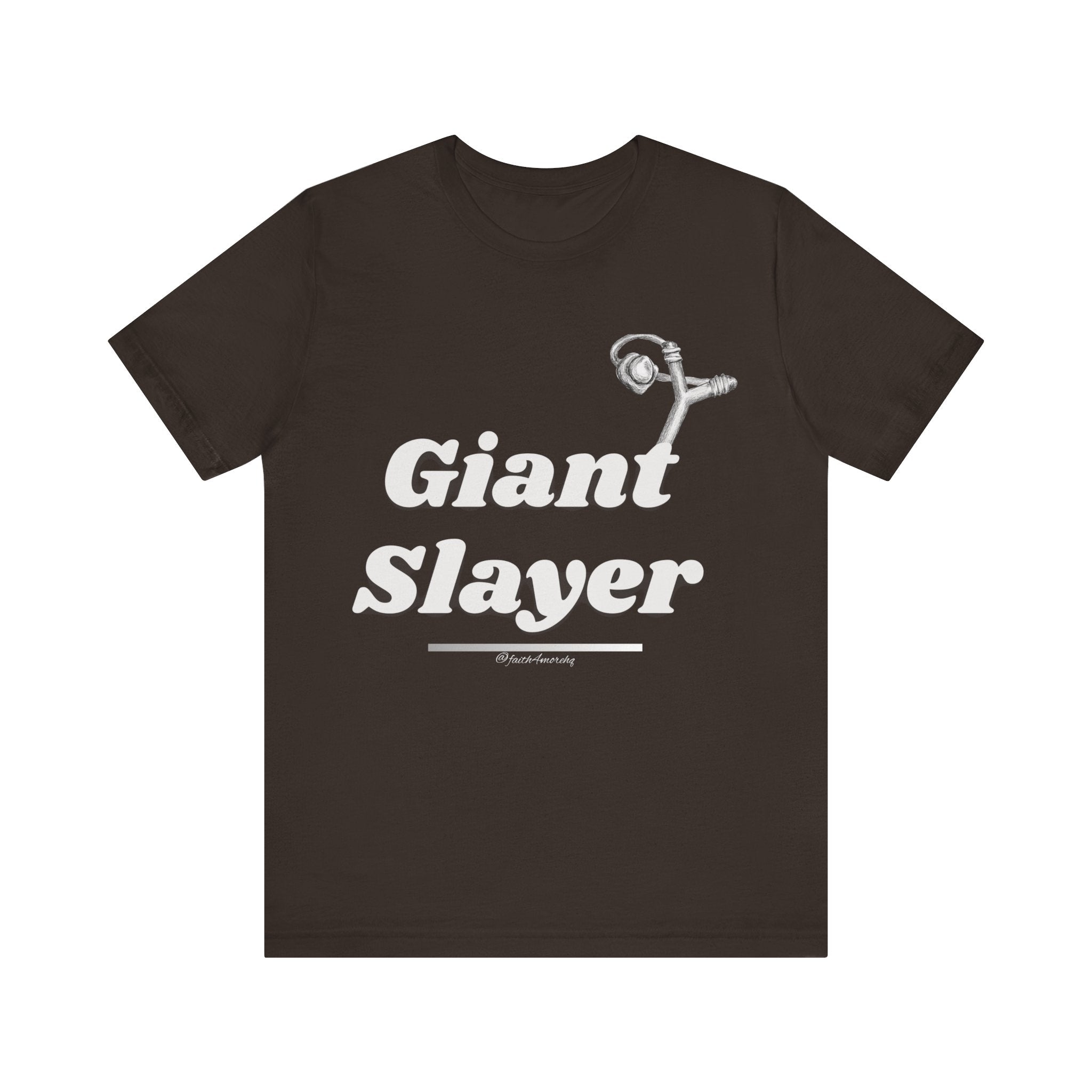 Giant Slayer I — Unisex Jersey Tee Faith 4 More HQ