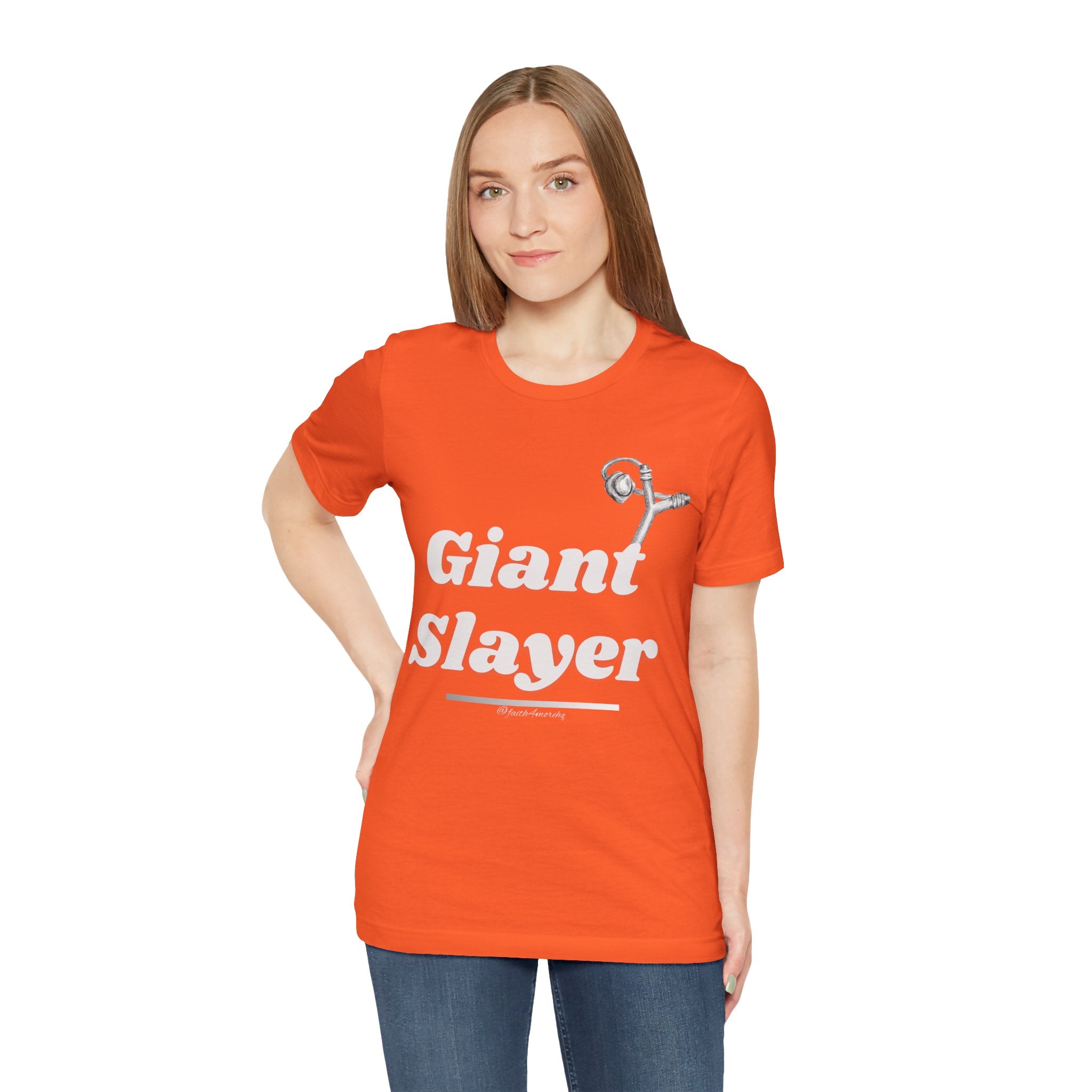 Giant Slayer I — Unisex Jersey Tee Faith 4 More HQ