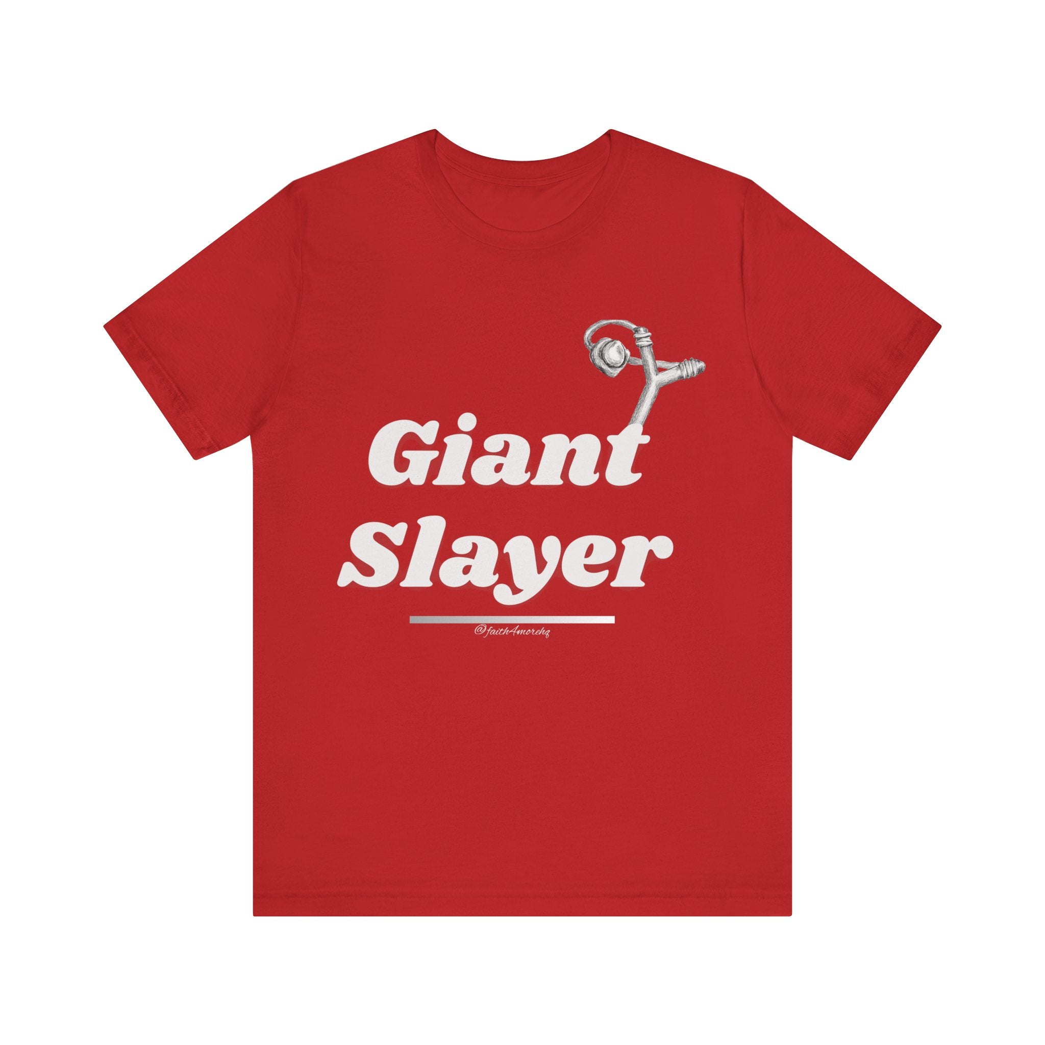 Giant Slayer I — Unisex Jersey Tee Faith 4 More HQ