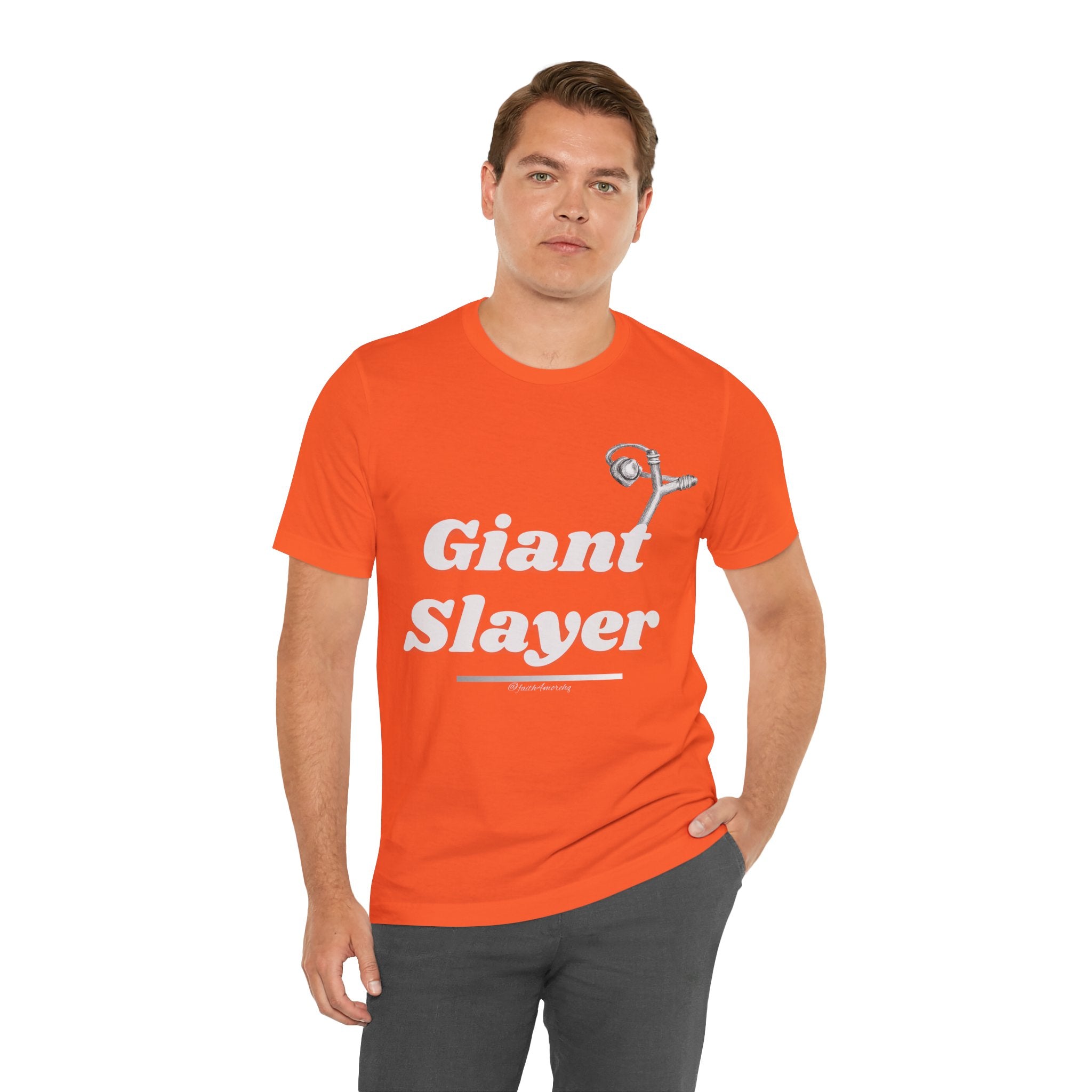 Giant Slayer I — Unisex Jersey Tee Faith 4 More HQ