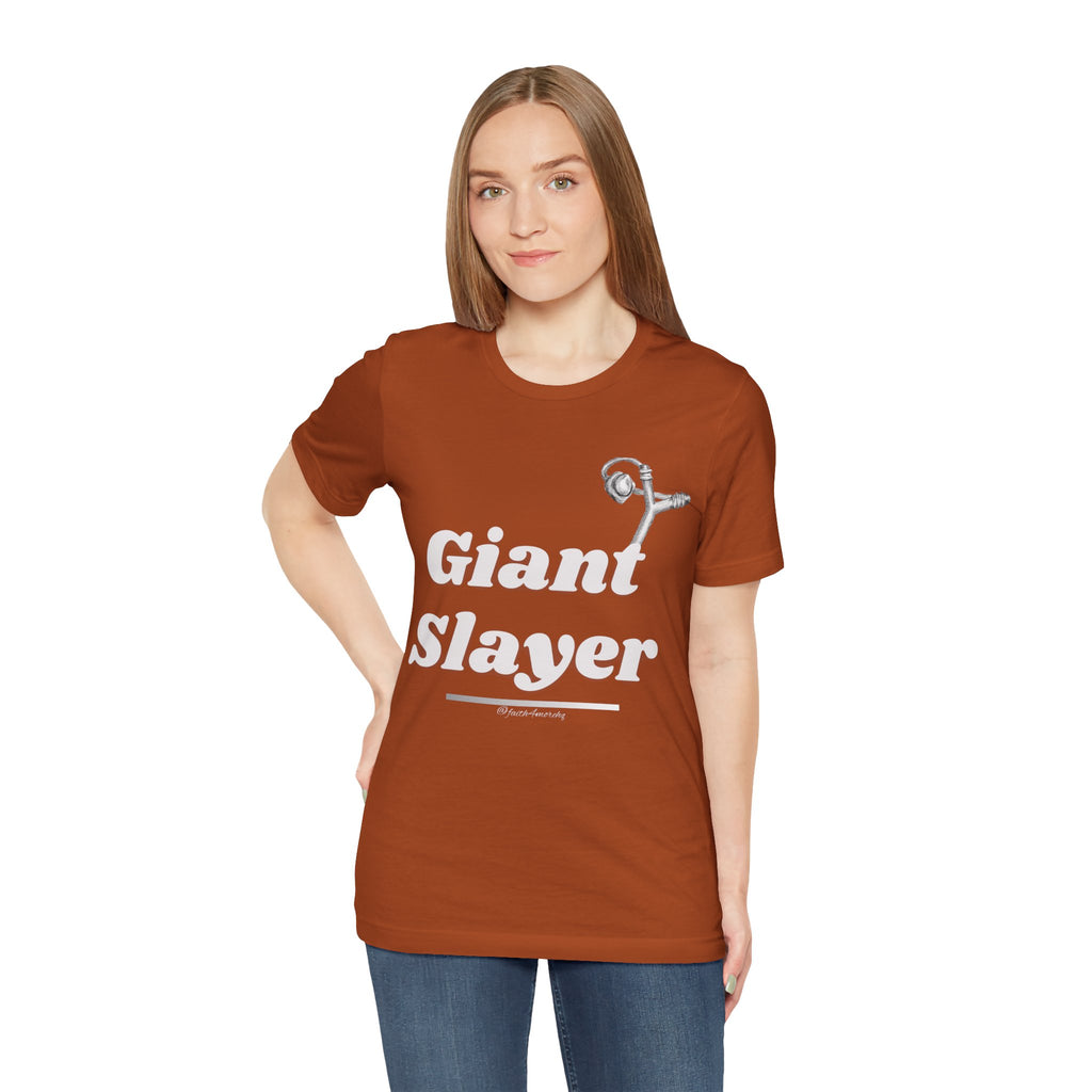 Giant Slayer I — Unisex Jersey Tee Faith 4 More HQ