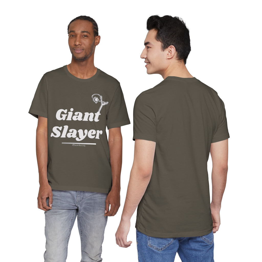 Giant Slayer I — Unisex Jersey Tee Faith 4 More HQ