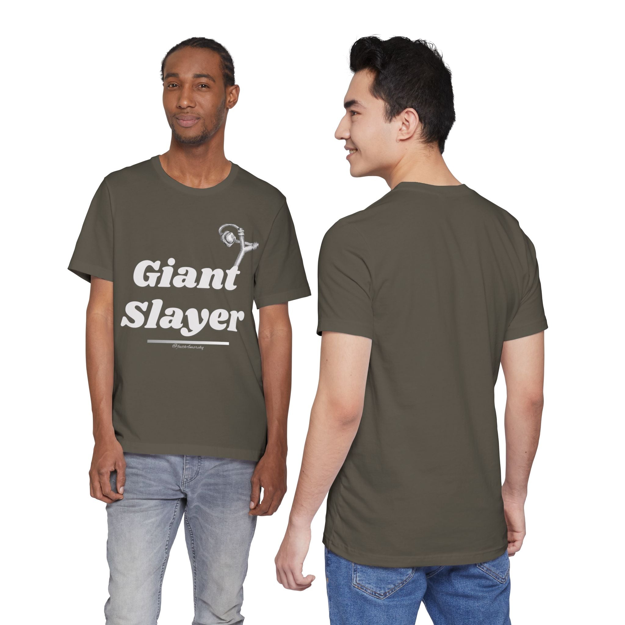 Giant Slayer I — Unisex Jersey Tee Faith 4 More HQ