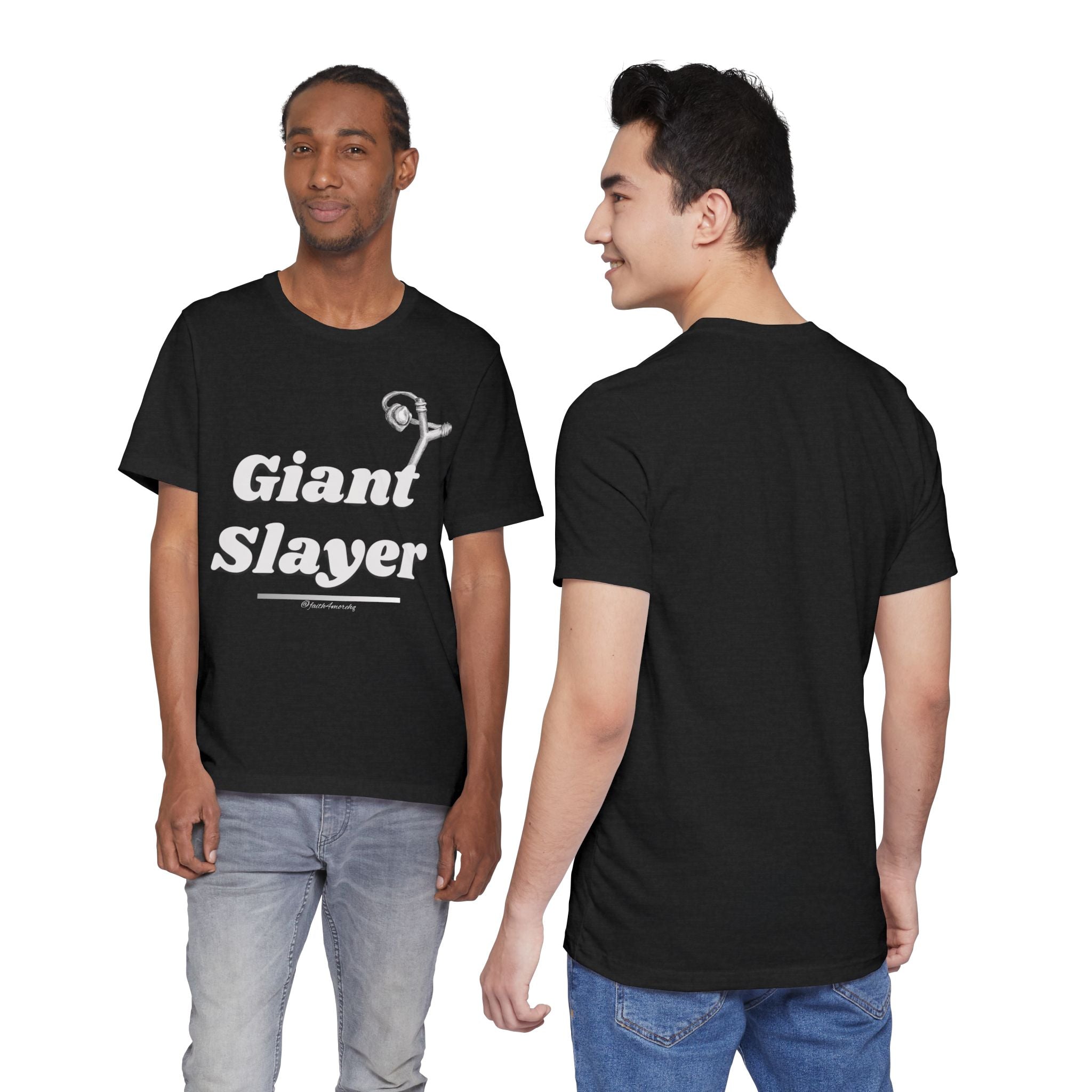 Giant Slayer I — Unisex Jersey Tee Faith 4 More HQ