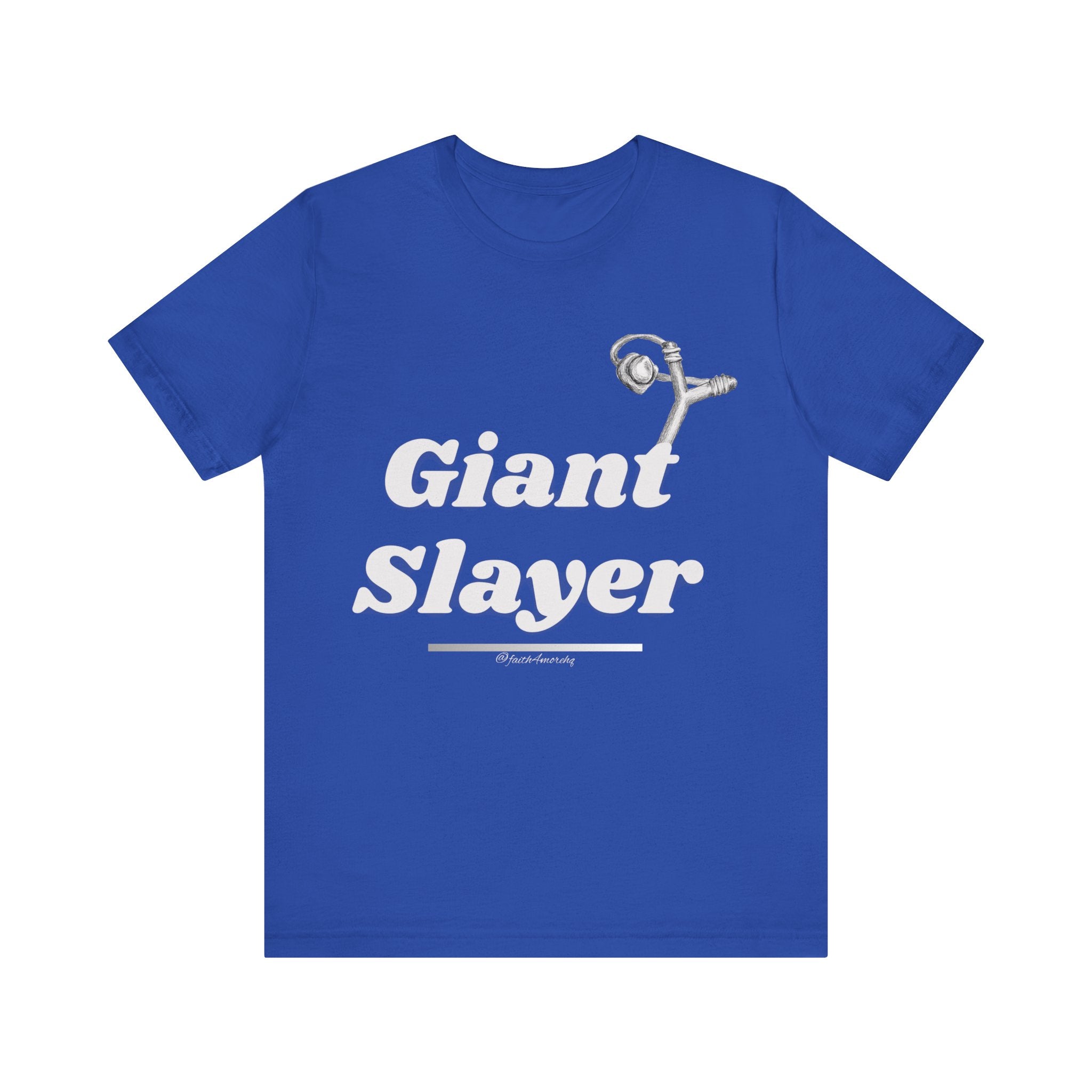 Giant Slayer I — Unisex Jersey Tee Faith 4 More HQ
