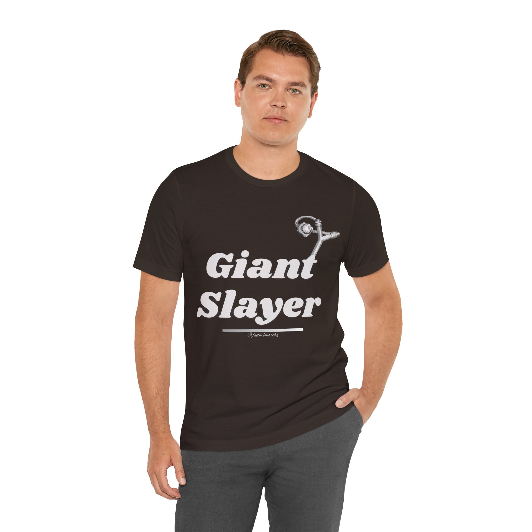 Giant Slayer I — Unisex Jersey Tee Faith 4 More HQ