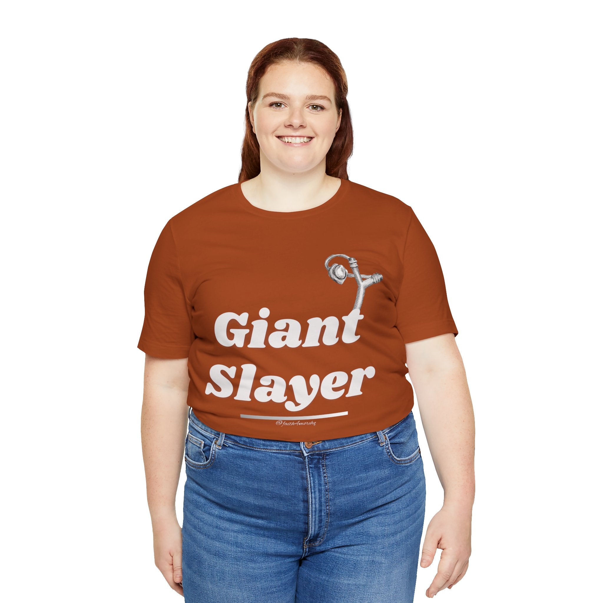 Giant Slayer I — Unisex Jersey Tee Faith 4 More HQ