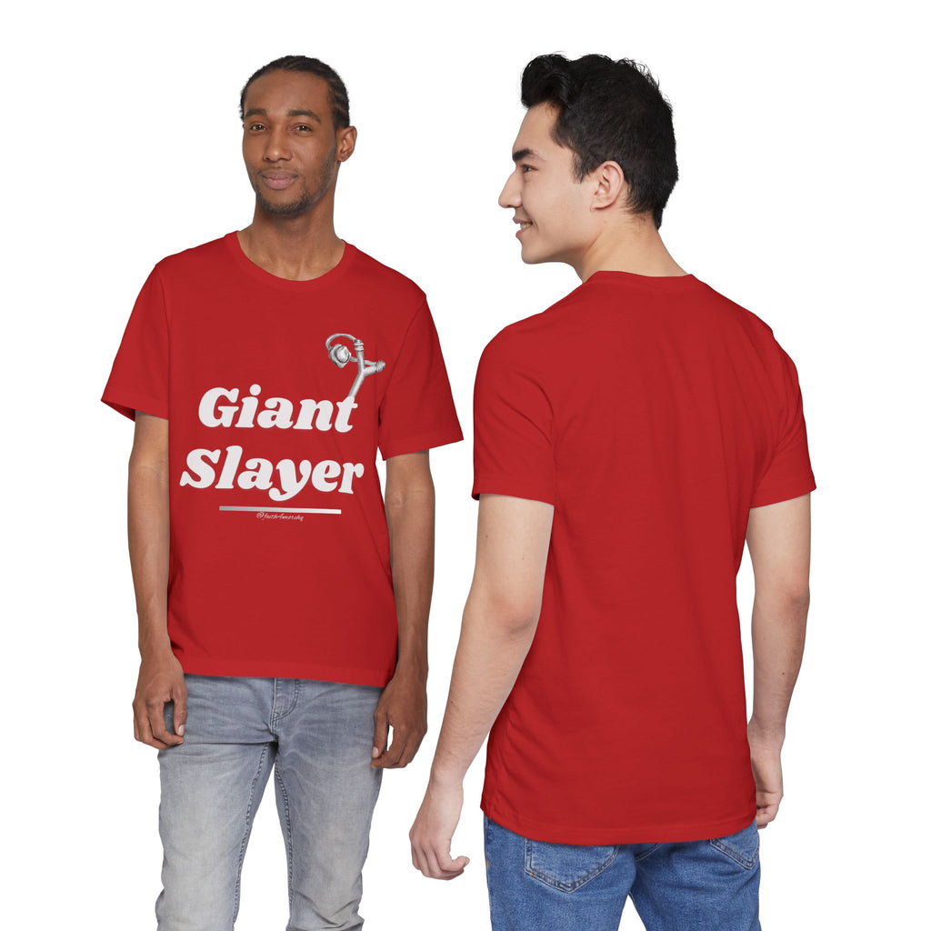 Giant Slayer I — Unisex Jersey Tee Faith 4 More HQ