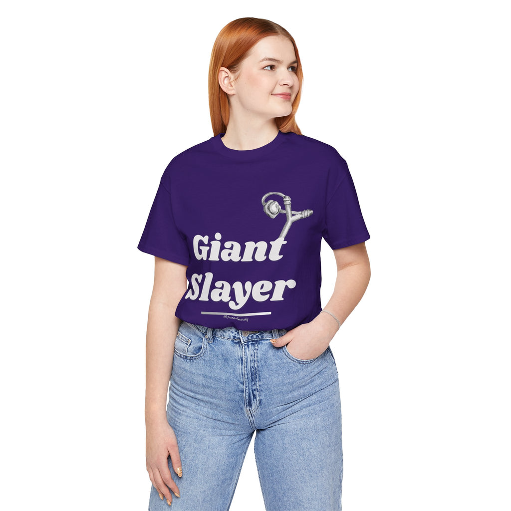 Giant Slayer I — Unisex Jersey Tee Faith 4 More HQ