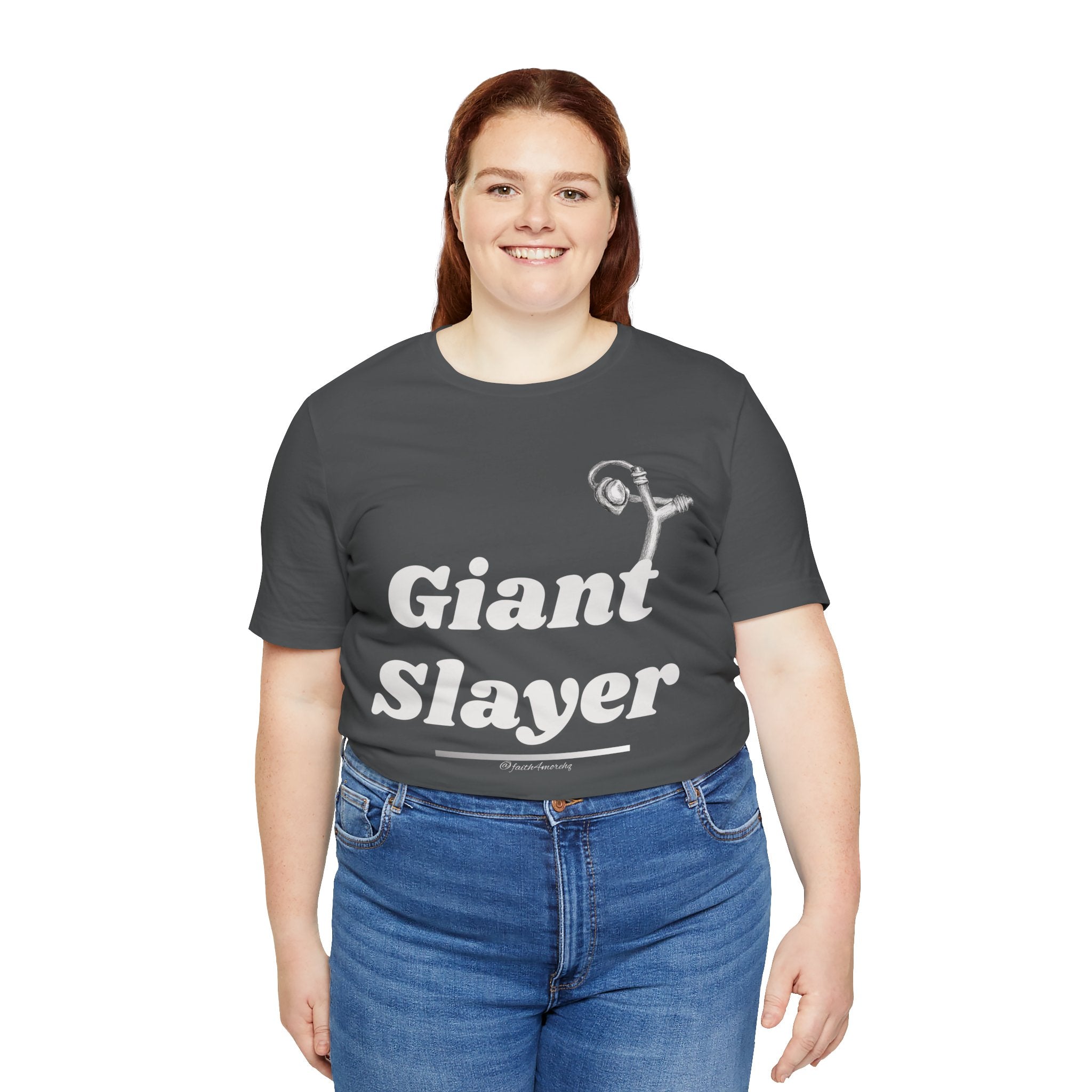 Giant Slayer I — Unisex Jersey Tee Faith 4 More HQ