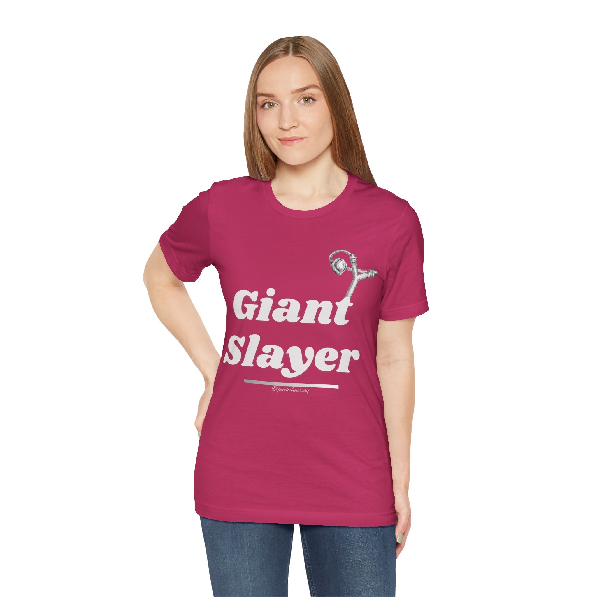 Giant Slayer I — Unisex Jersey Tee Faith 4 More HQ