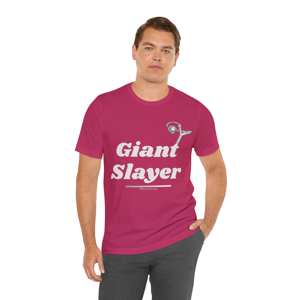 Giant Slayer I — Unisex Jersey Tee Faith 4 More HQ
