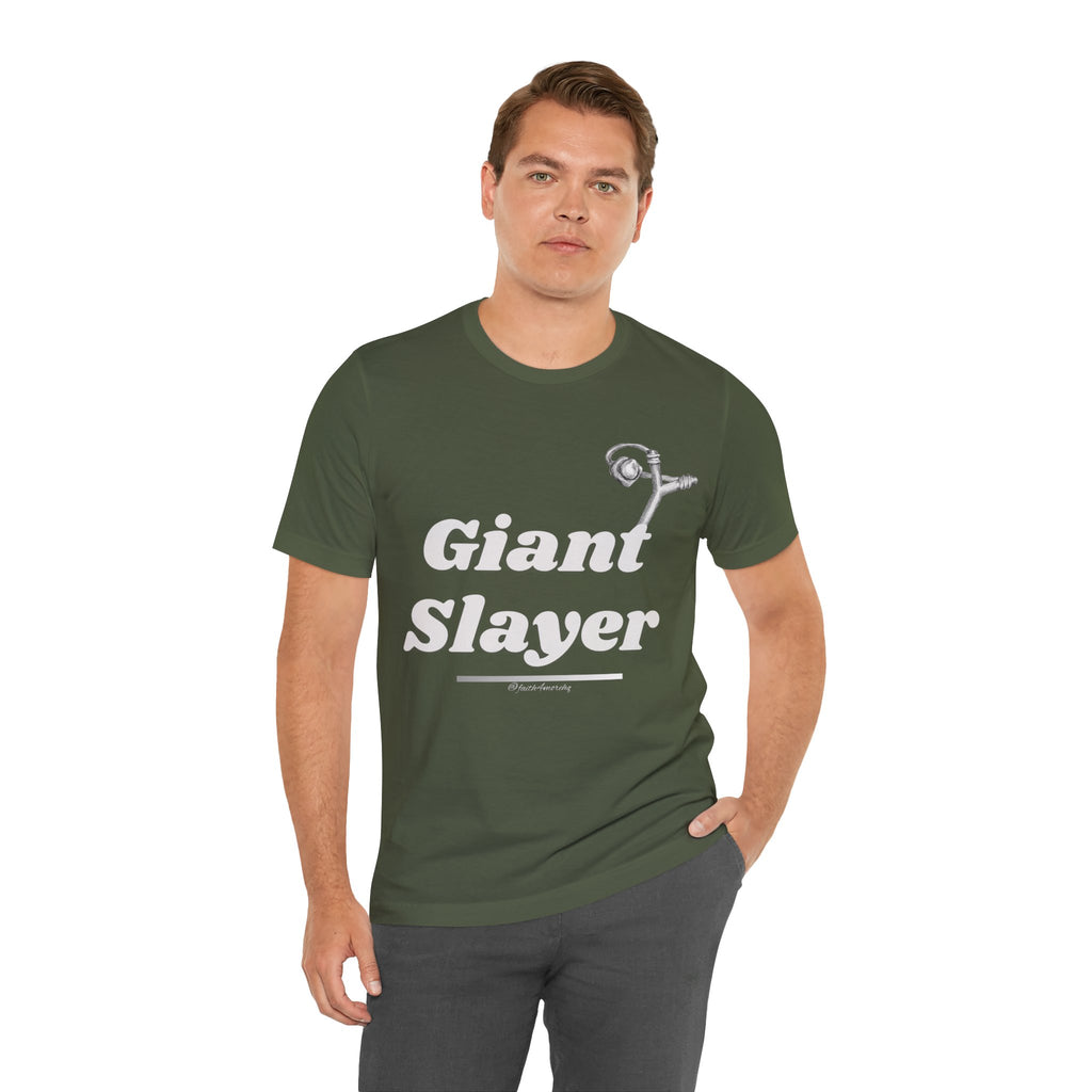 Giant Slayer I — Unisex Jersey Tee Faith 4 More HQ