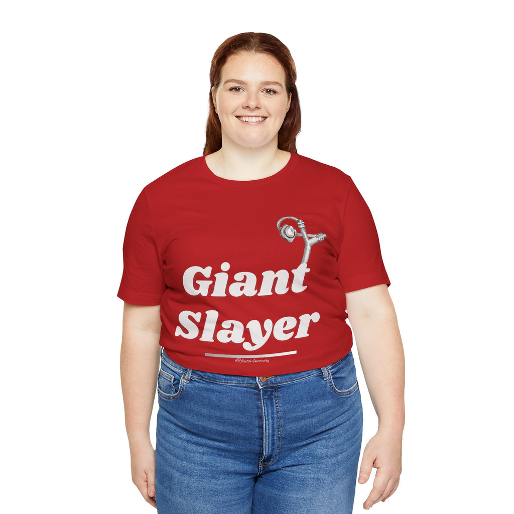 Giant Slayer I — Unisex Jersey Tee Faith 4 More HQ