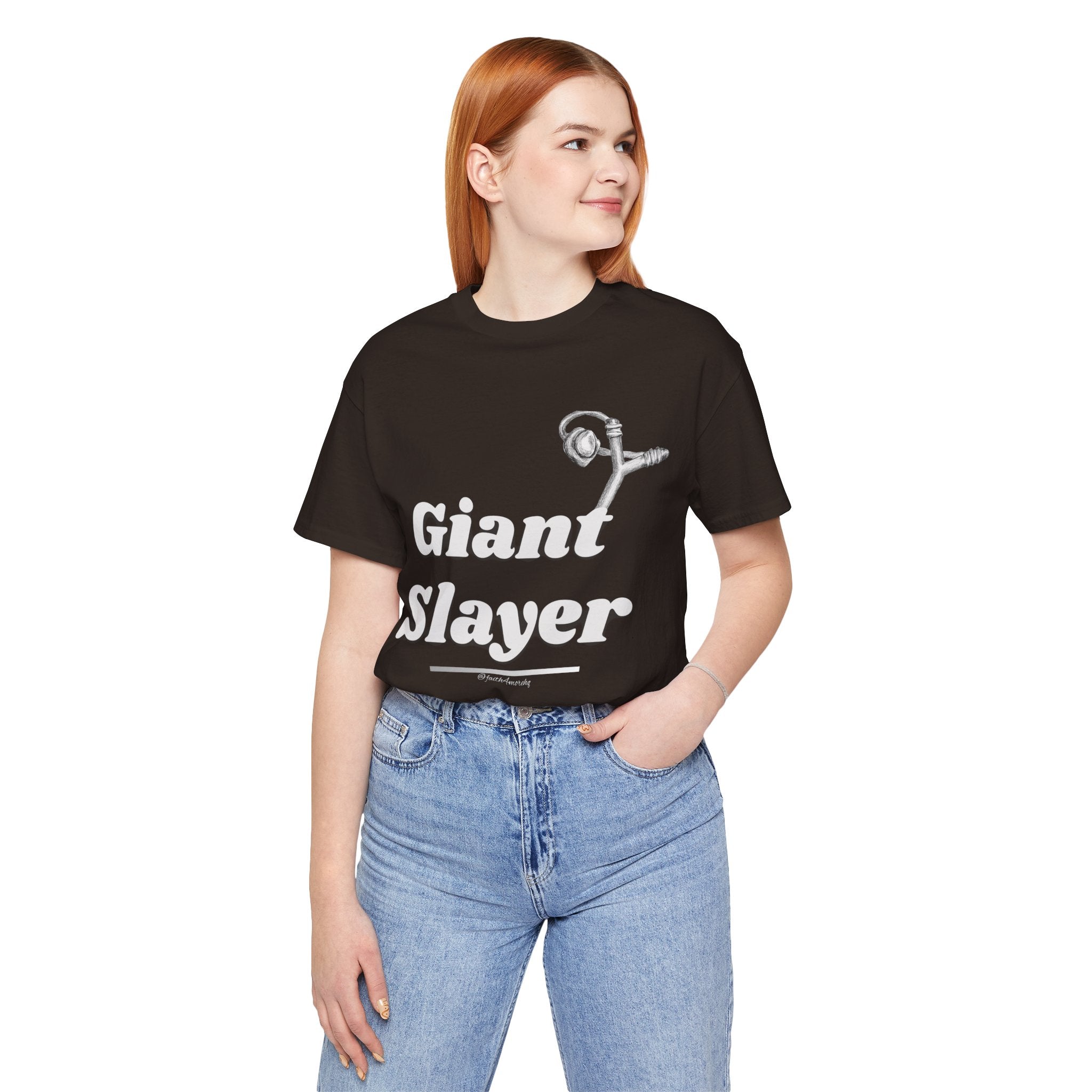 Giant Slayer I — Unisex Jersey Tee Faith 4 More HQ