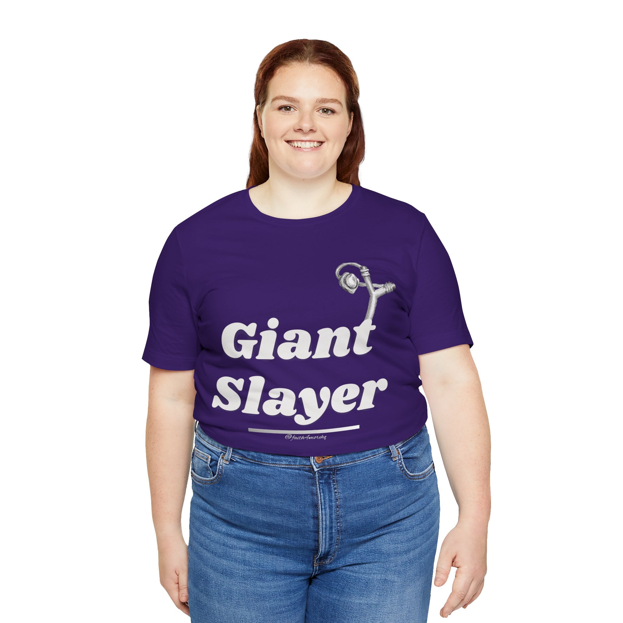 Giant Slayer I — Unisex Jersey Tee Faith 4 More HQ