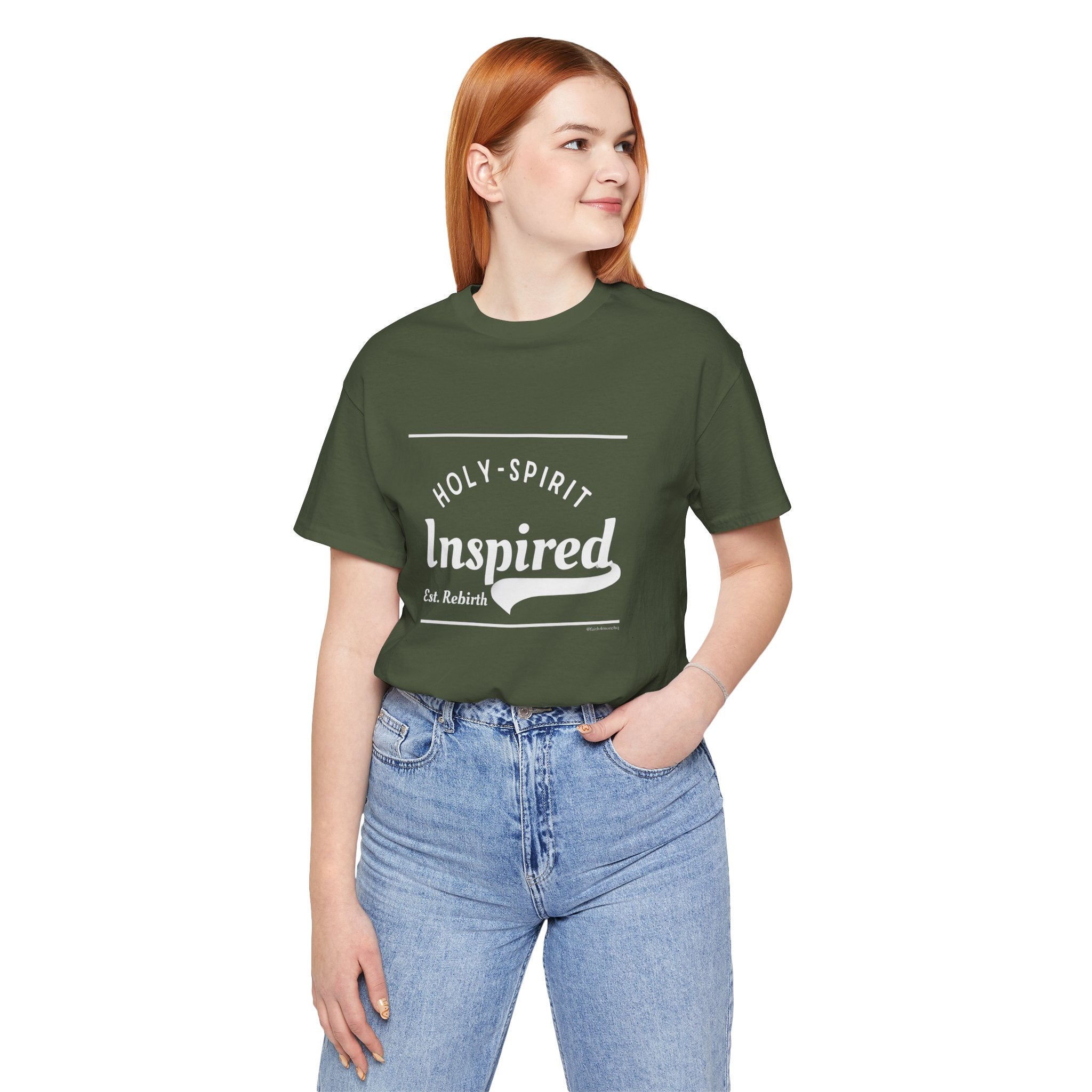 Holy-Spirit Inspired Est Rebirth I — Unisex Jersey Tee  Faith 4 More HQ