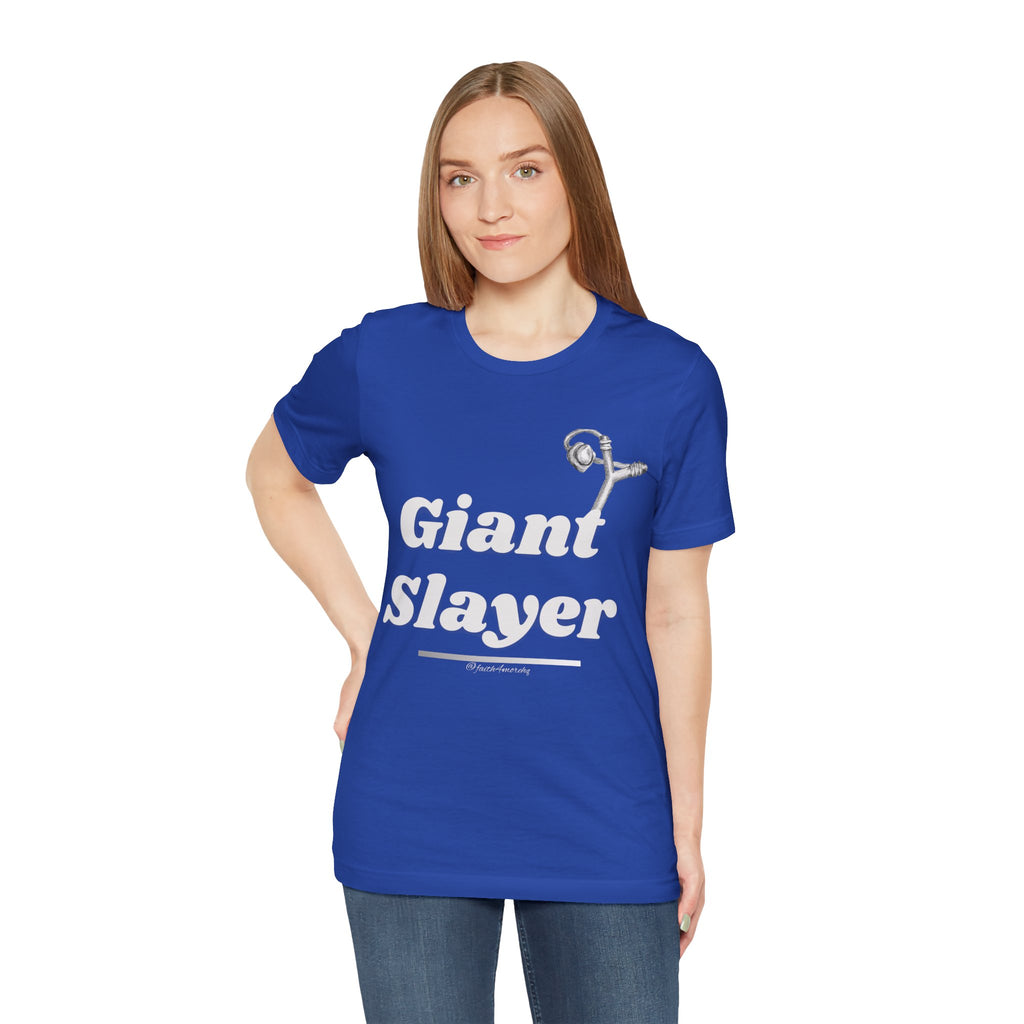 Giant Slayer I — Unisex Jersey Tee Faith 4 More HQ