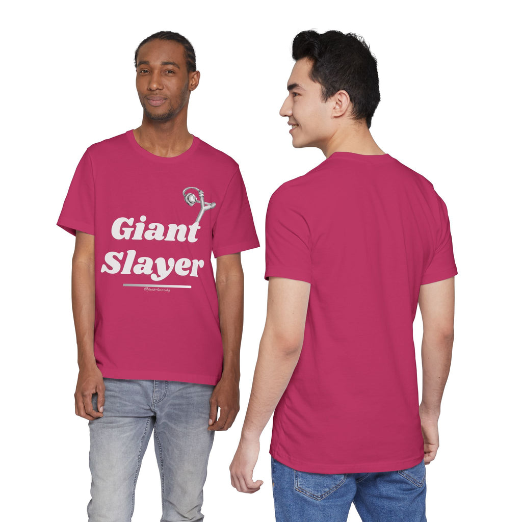 Giant Slayer I — Unisex Jersey Tee Faith 4 More HQ