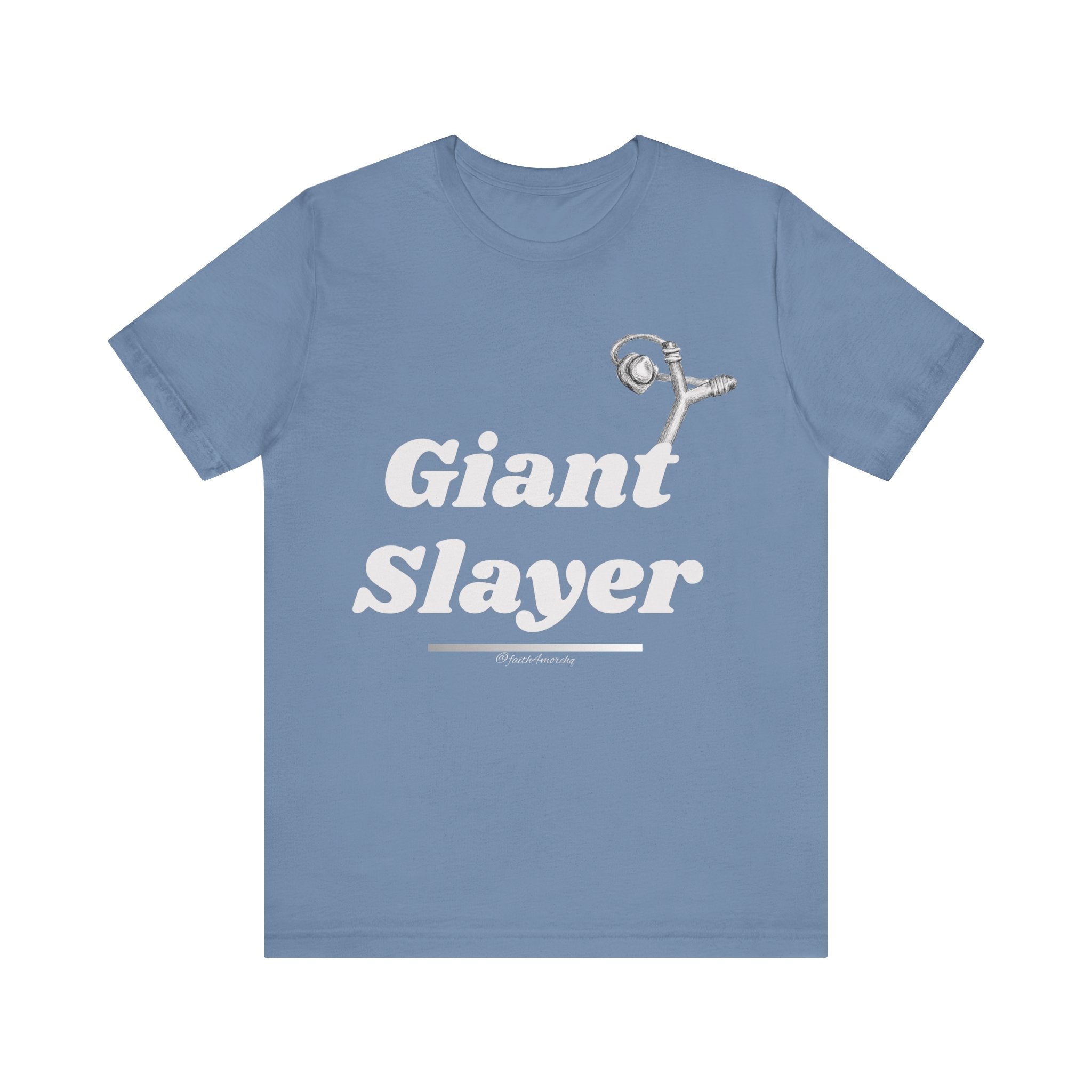 Giant Slayer I — Unisex Jersey Tee Faith 4 More HQ