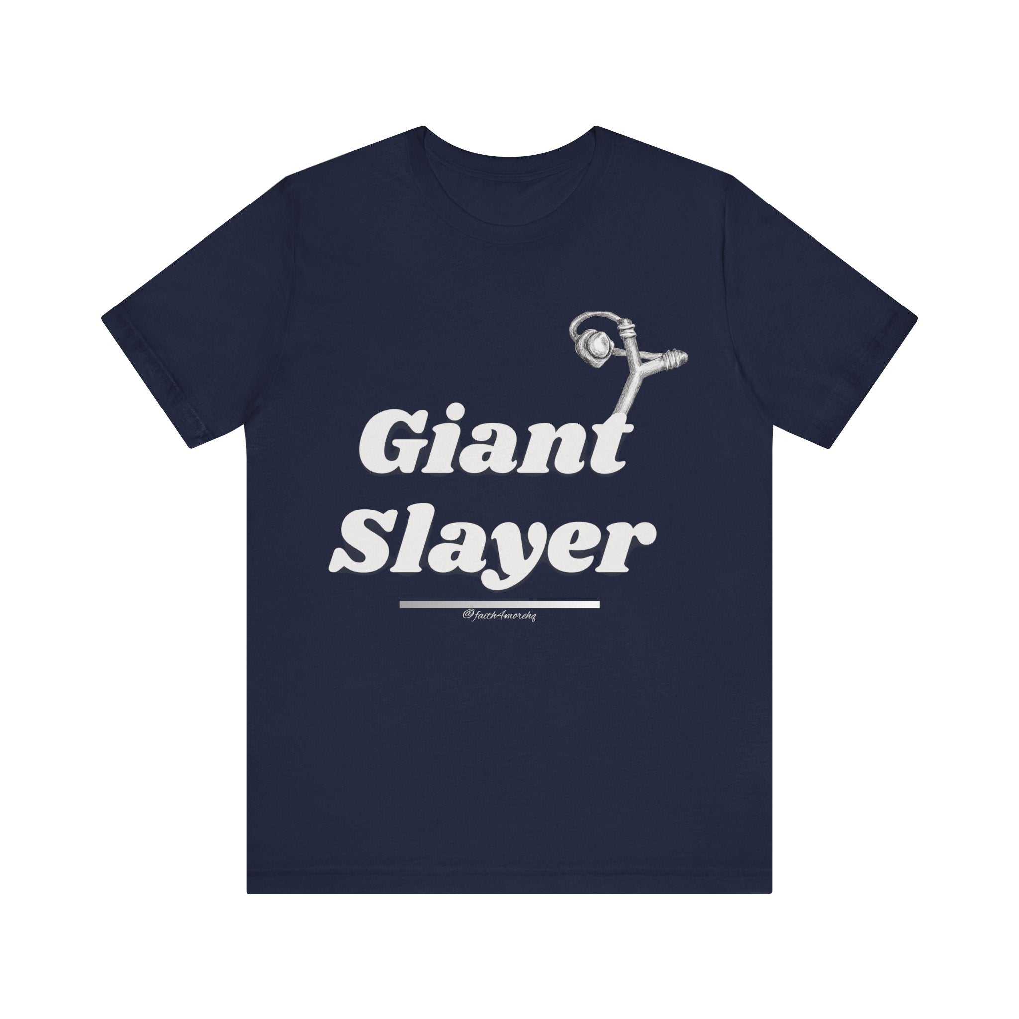 Giant Slayer I — Unisex Jersey Tee Faith 4 More HQ