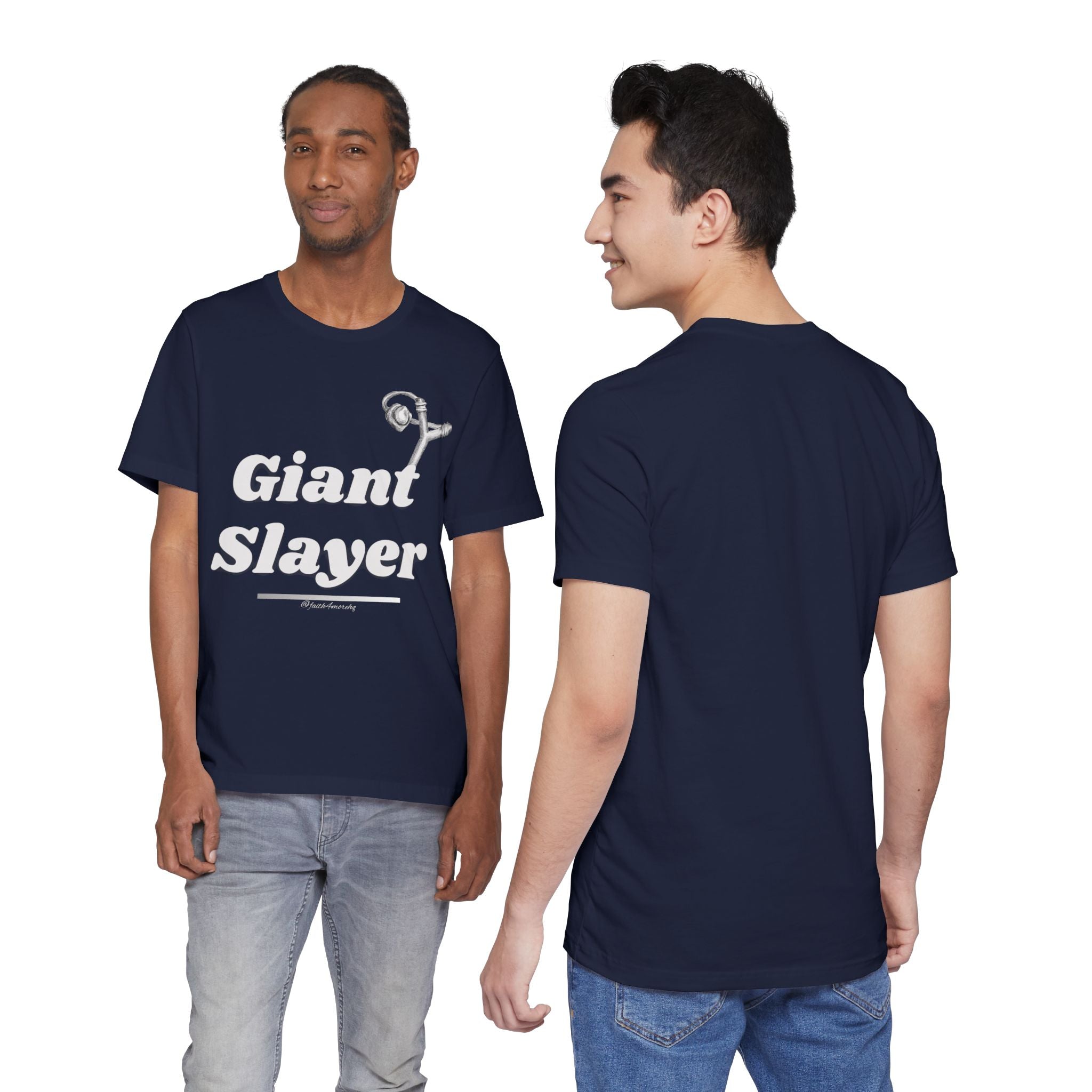 Giant Slayer I — Unisex Jersey Tee Faith 4 More HQ