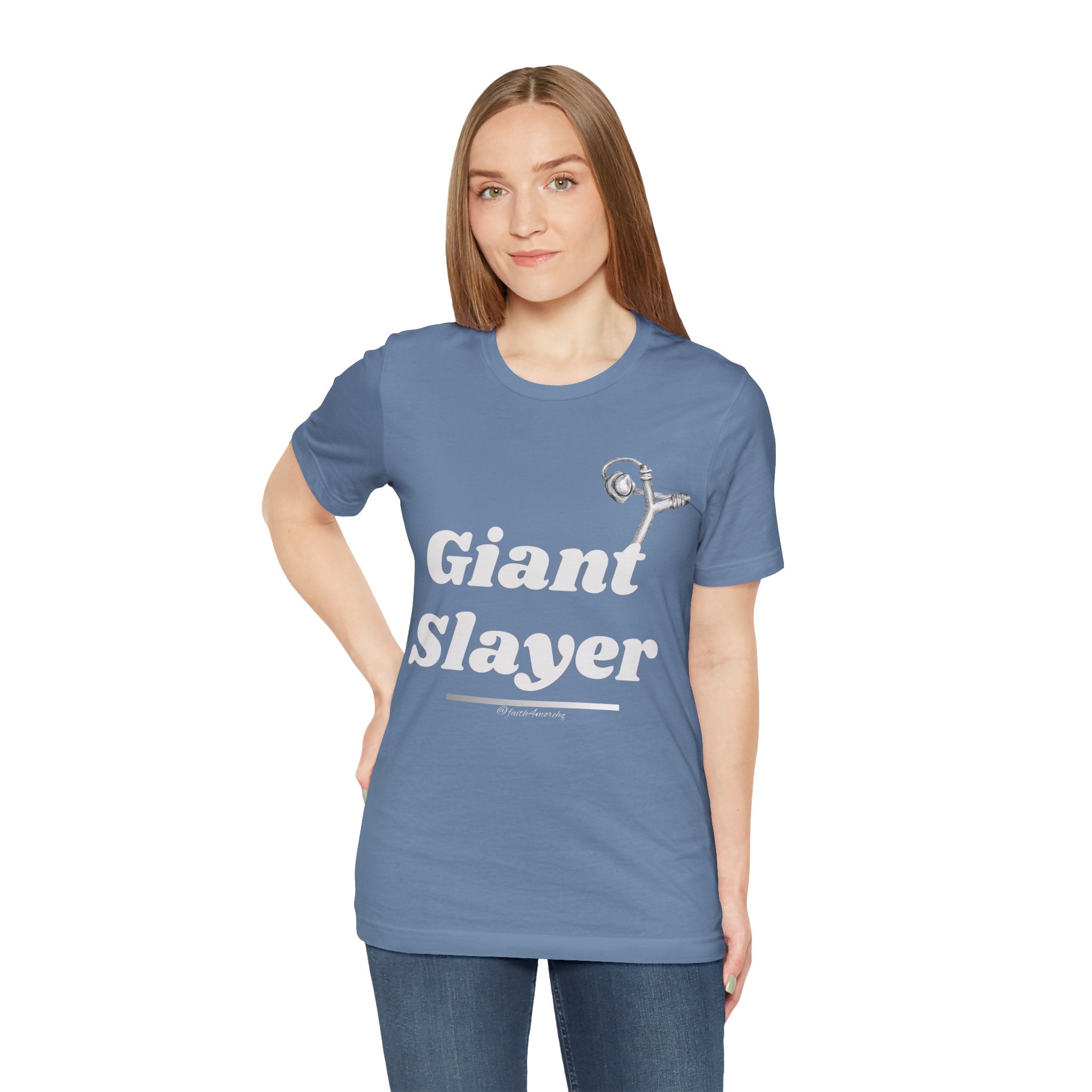 Giant Slayer I — Unisex Jersey Tee Faith 4 More HQ