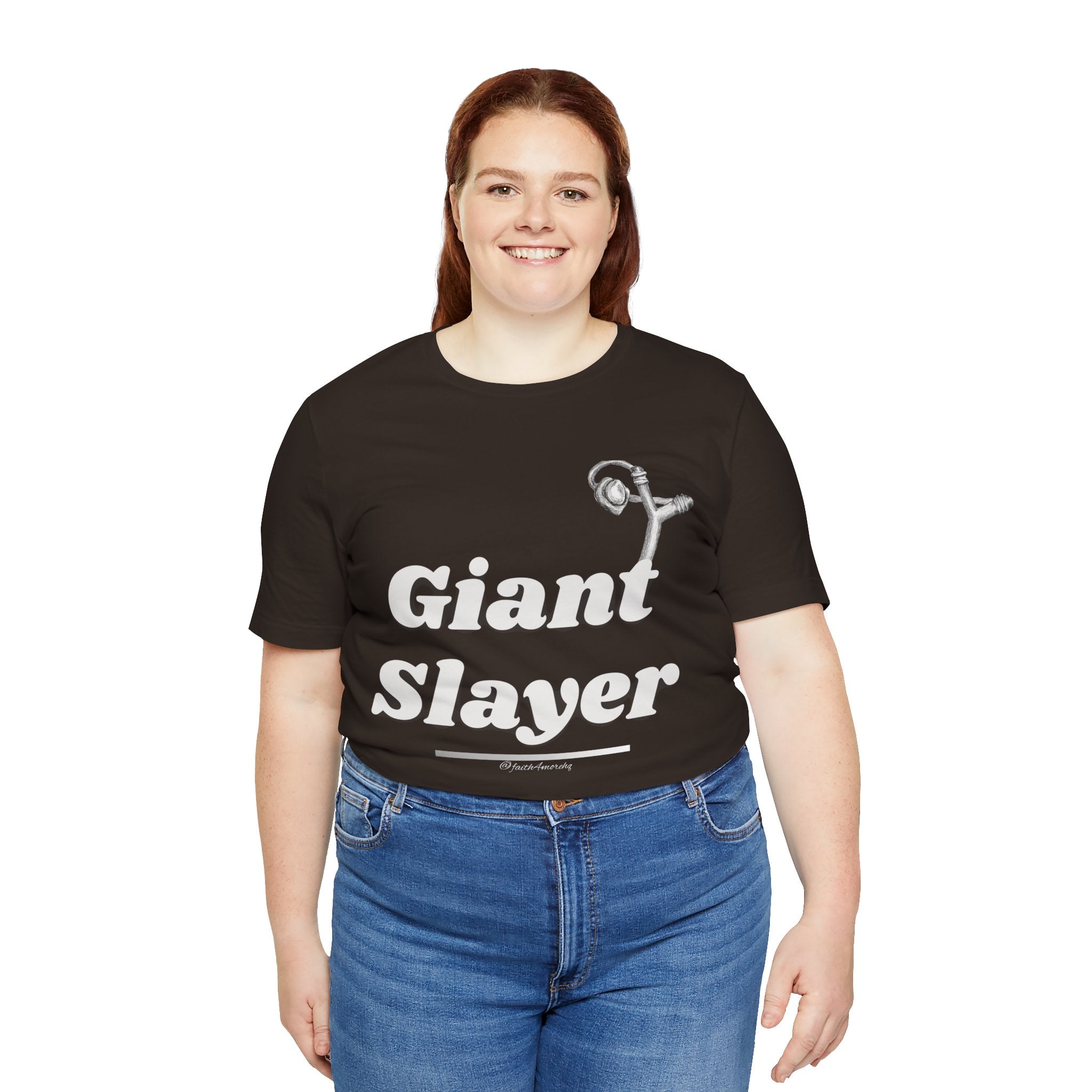 Giant Slayer I — Unisex Jersey Tee Faith 4 More HQ