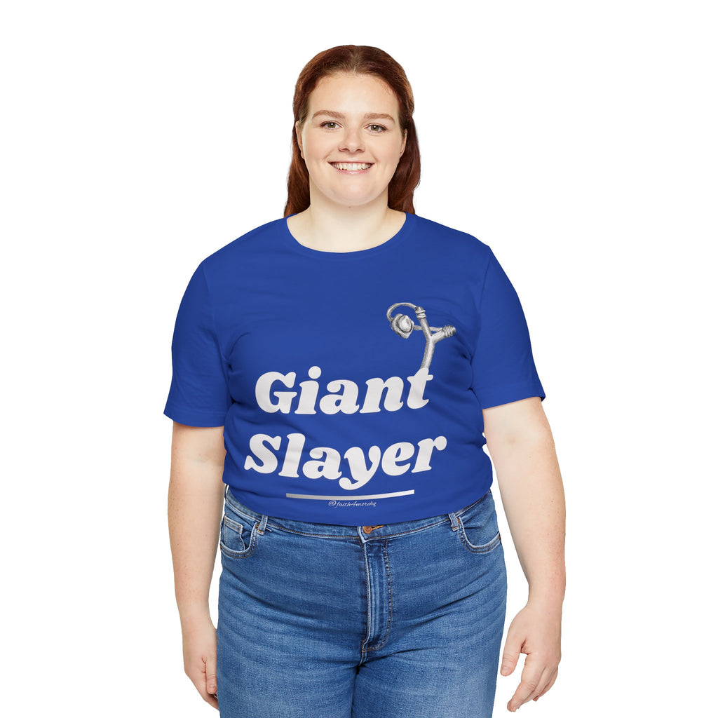 Giant Slayer I — Unisex Jersey Tee Faith 4 More HQ