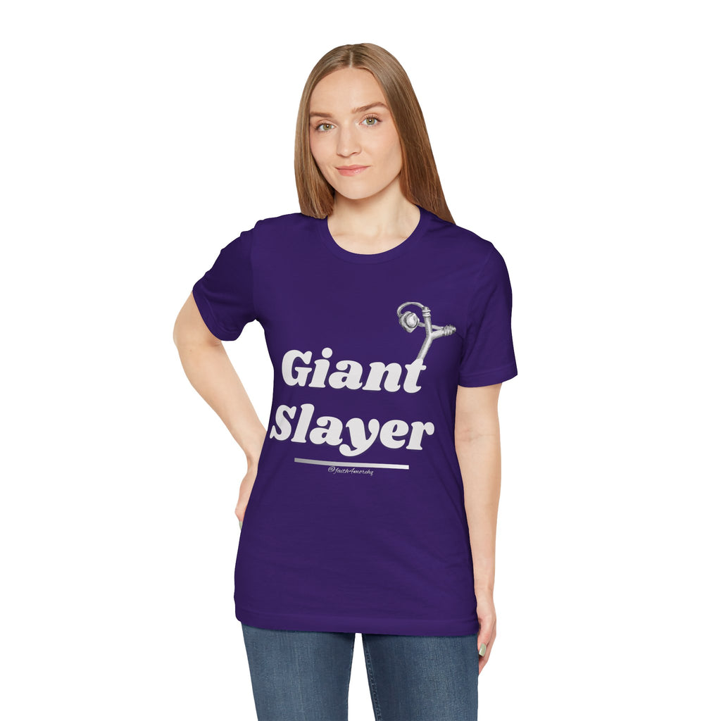 Giant Slayer I — Unisex Jersey Tee Faith 4 More HQ