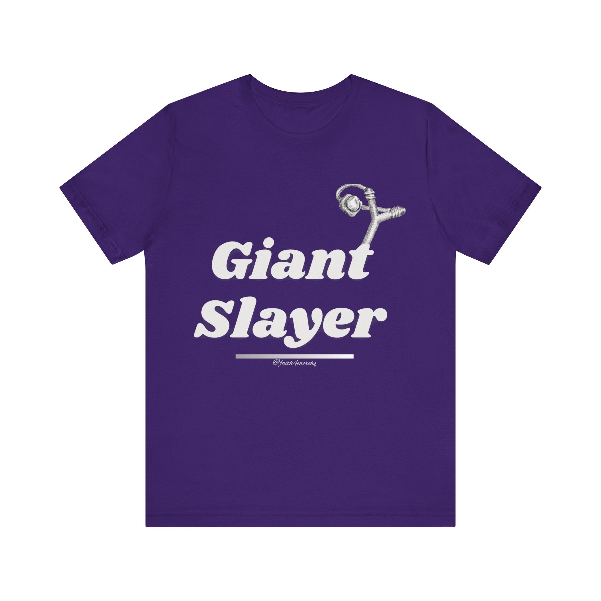Giant Slayer I — Unisex Jersey Tee Faith 4 More HQ