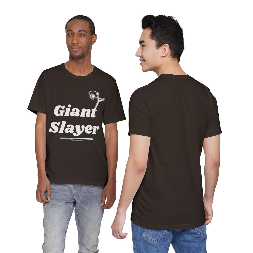 Giant Slayer I — Unisex Jersey Tee Faith 4 More HQ